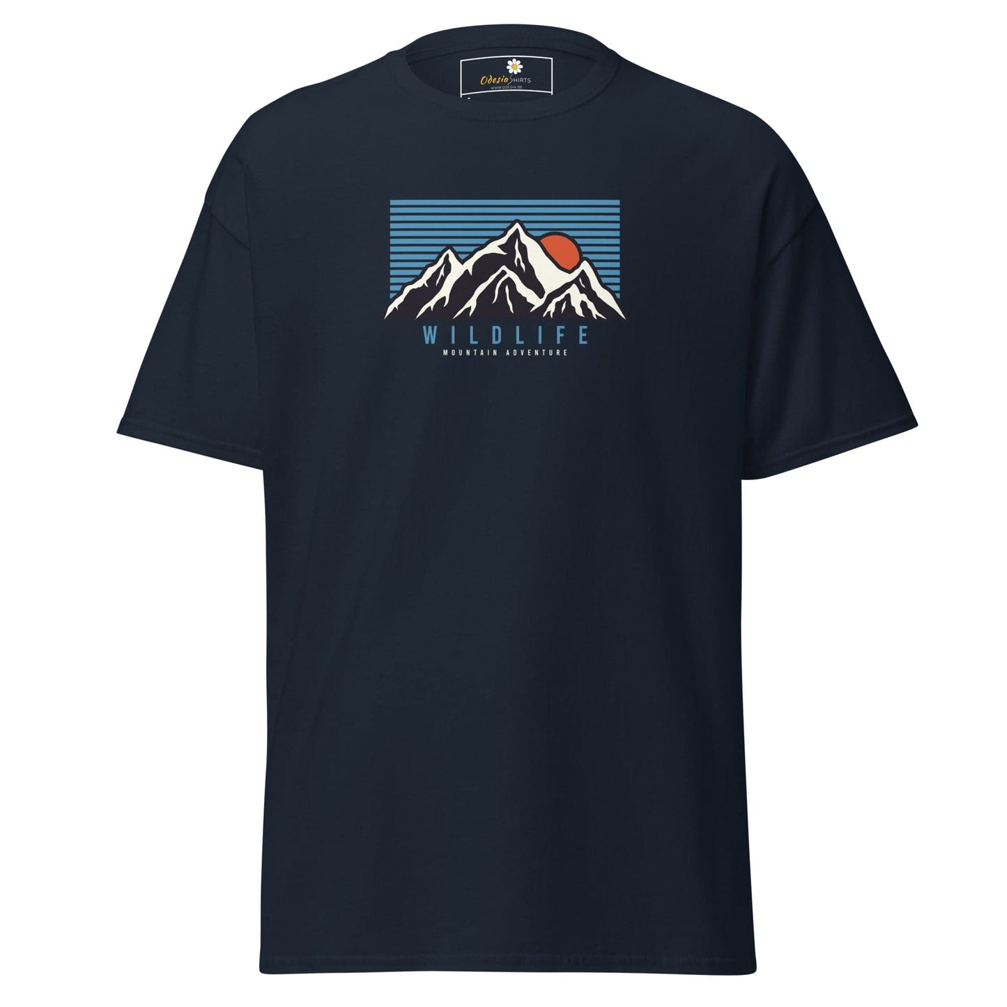 Unisex classic tee - NATURE MOUNTAIN WILDLIFE - REGULAR - Navy / S