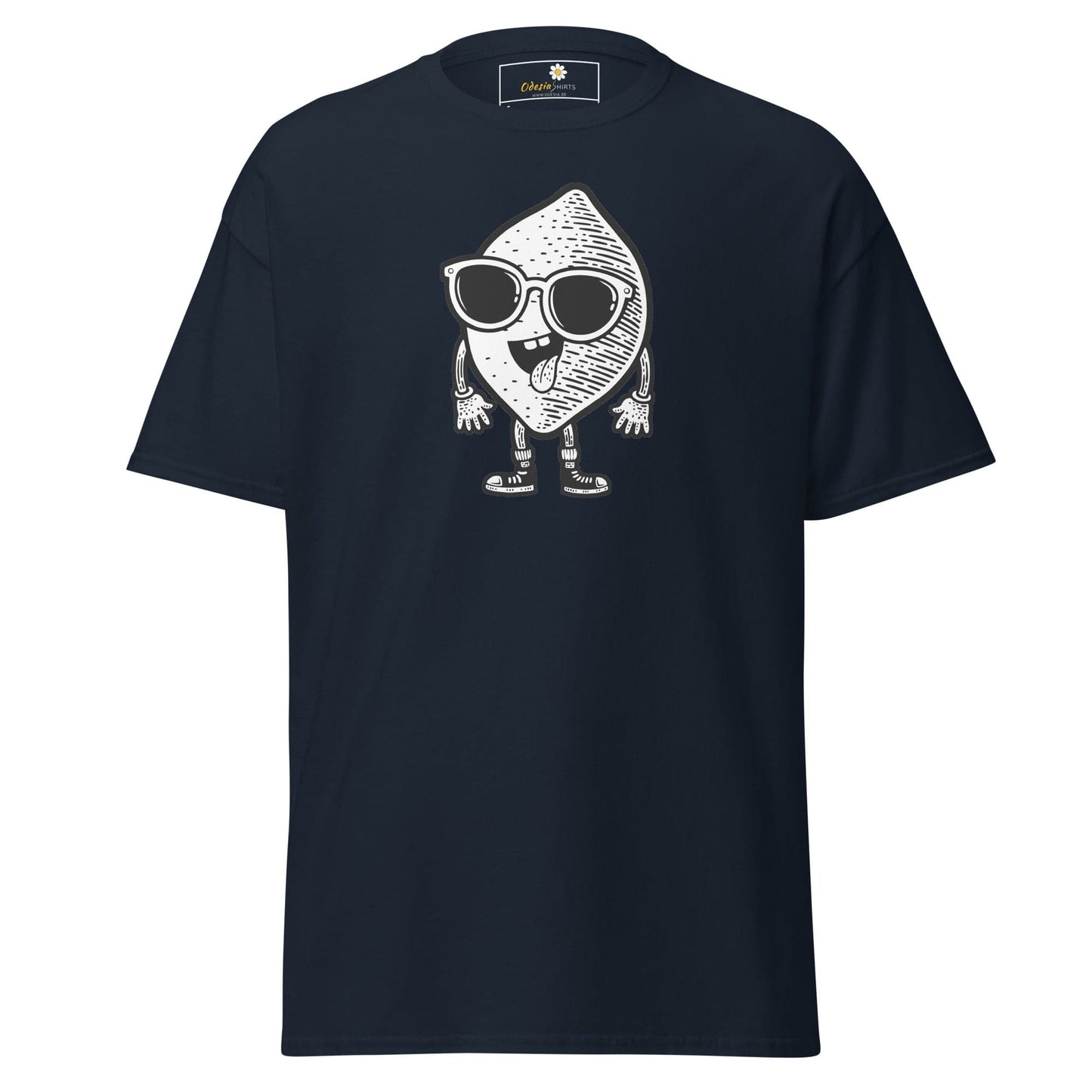 Unisex classic t-shirt - FUN LEMON FACE - REGULAR - Navy / S