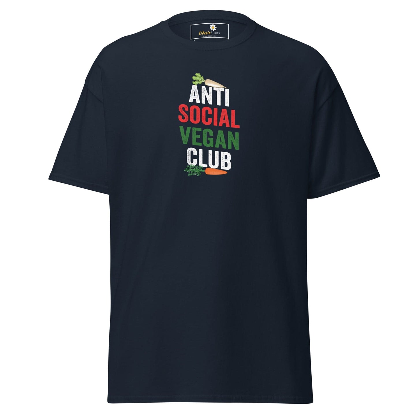 Unisex classic tee - GREEN VEGAN CLUB - REGULAR - Navy / S