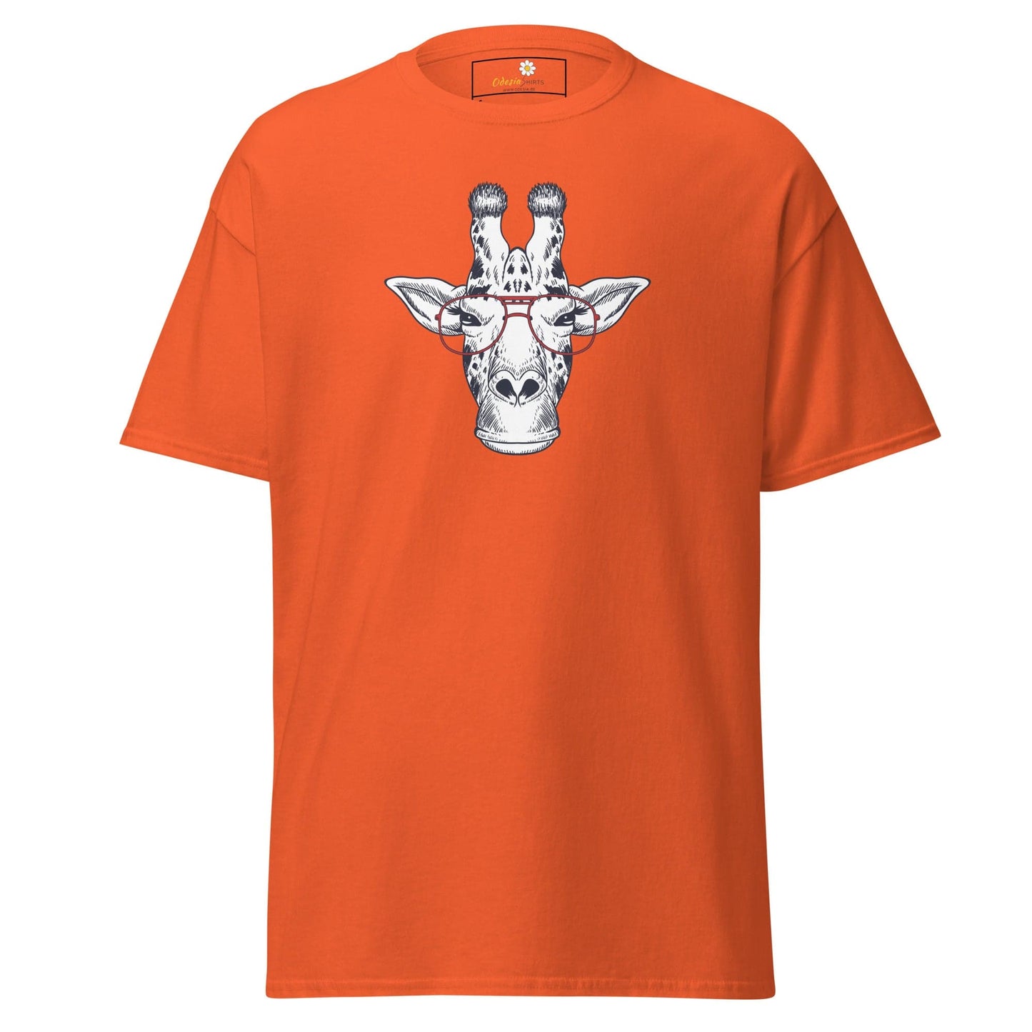 Unisex classic tee - WILD LIFE FUN GIRAFFE GLASSES - REGULAR - Orange / S
