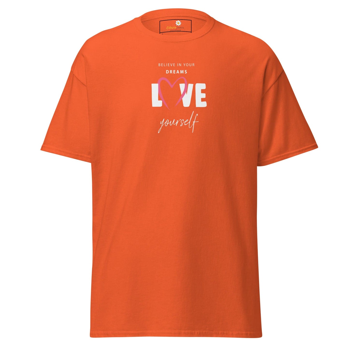 Unisex classic tee - MISC BELIEVE DREAMS LOVE - REGULAR - Orange / S