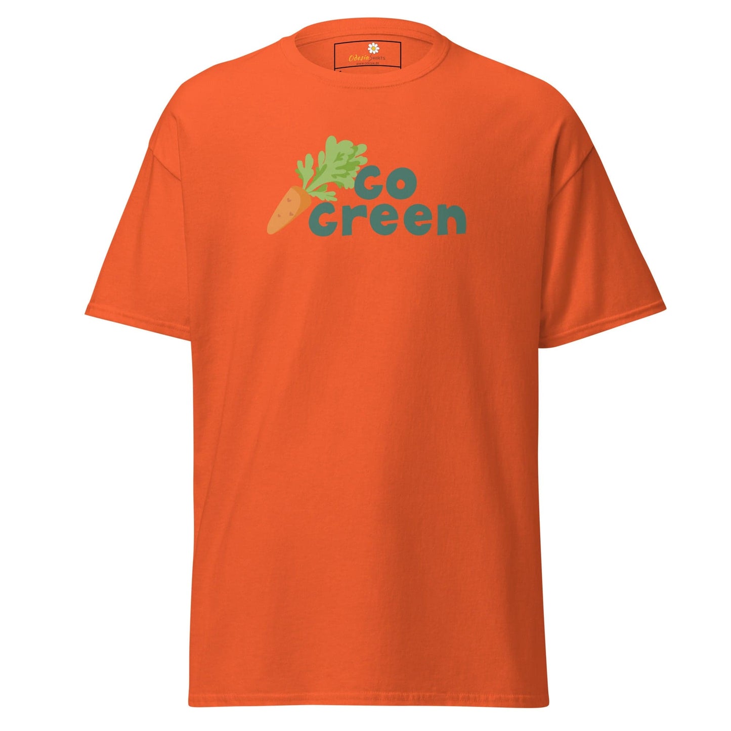 Unisex classic t-shirt - VEGAN GO GREEN - REGULAR - Orange / S