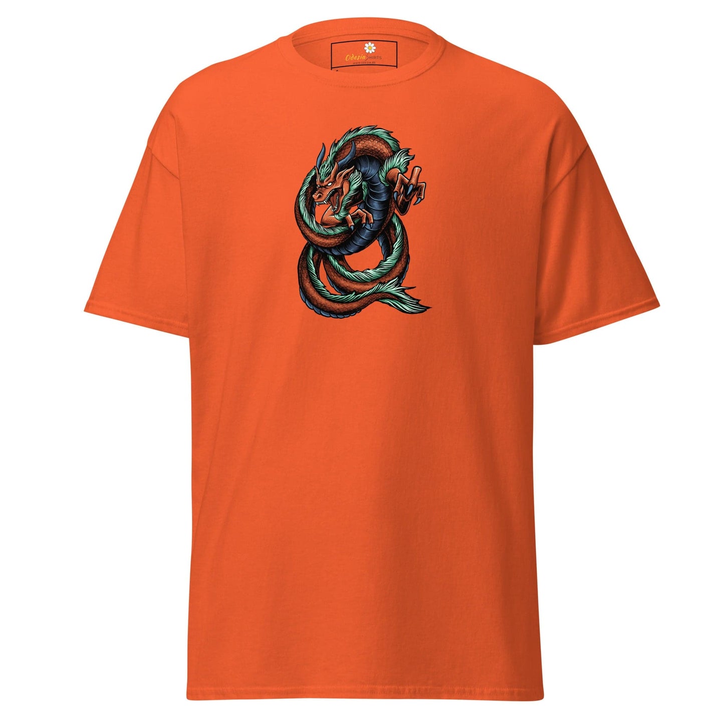 Unisex classic tee - MYSTIC RED GREEN DRAGON - REGULAR - Orange / S