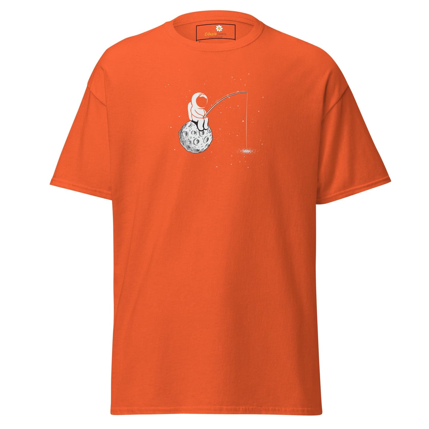 Unisex classic t-shirt - ASTRONAUT FISHING - REGULAR - Orange / S