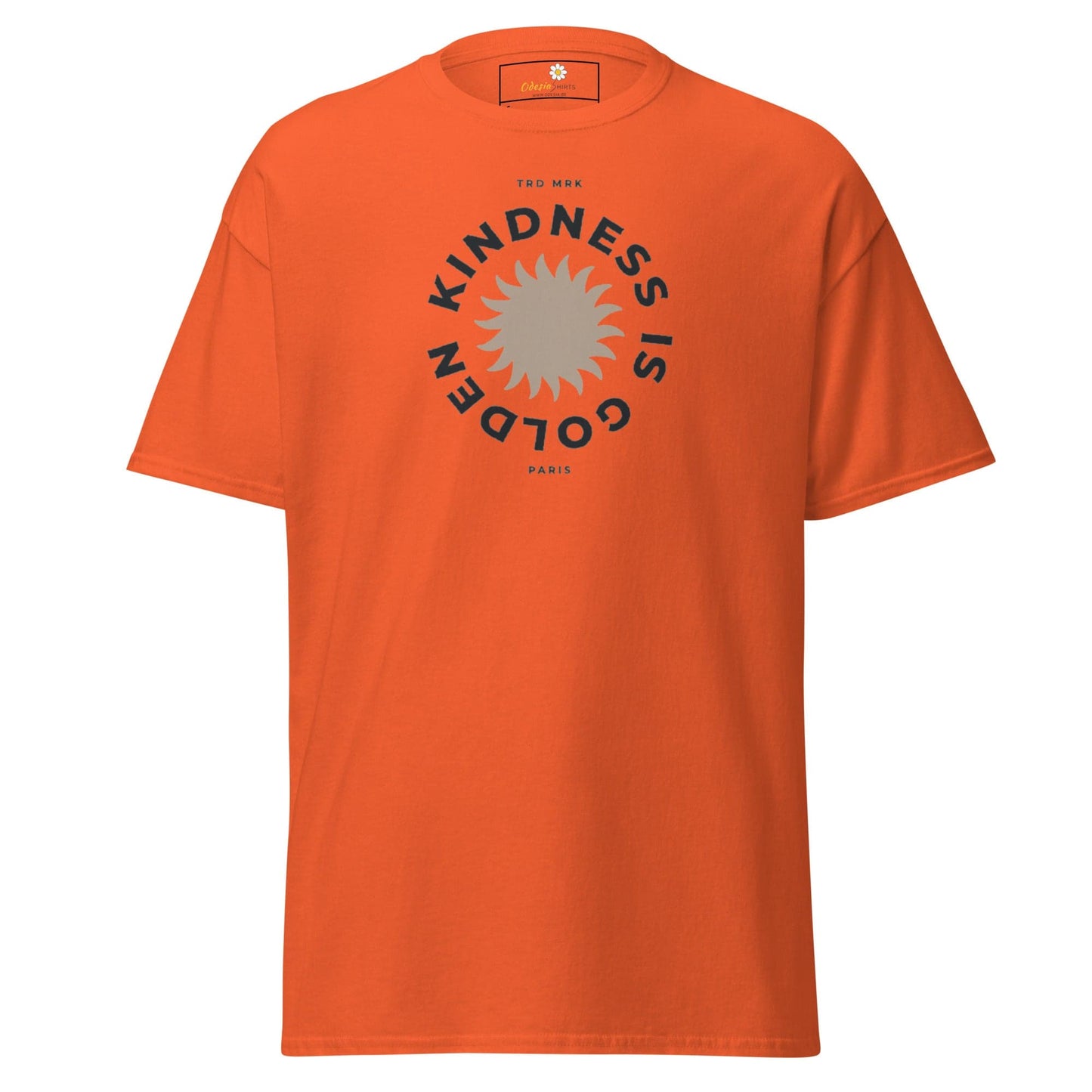 Unisex classic t-shirt - TEXT KINDNESS IS GOLDEN - REGULAR - Orange / S