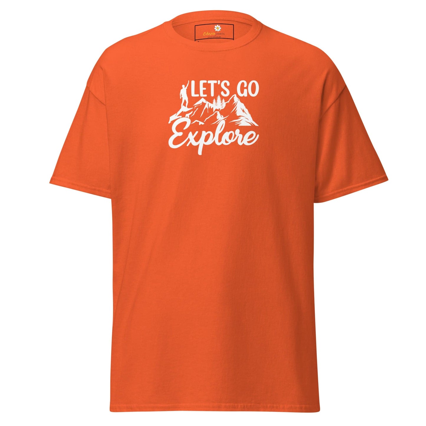 Unisex classic tee - ADVENTURE LETS GO EXPLORE - REGULAR - Orange / S