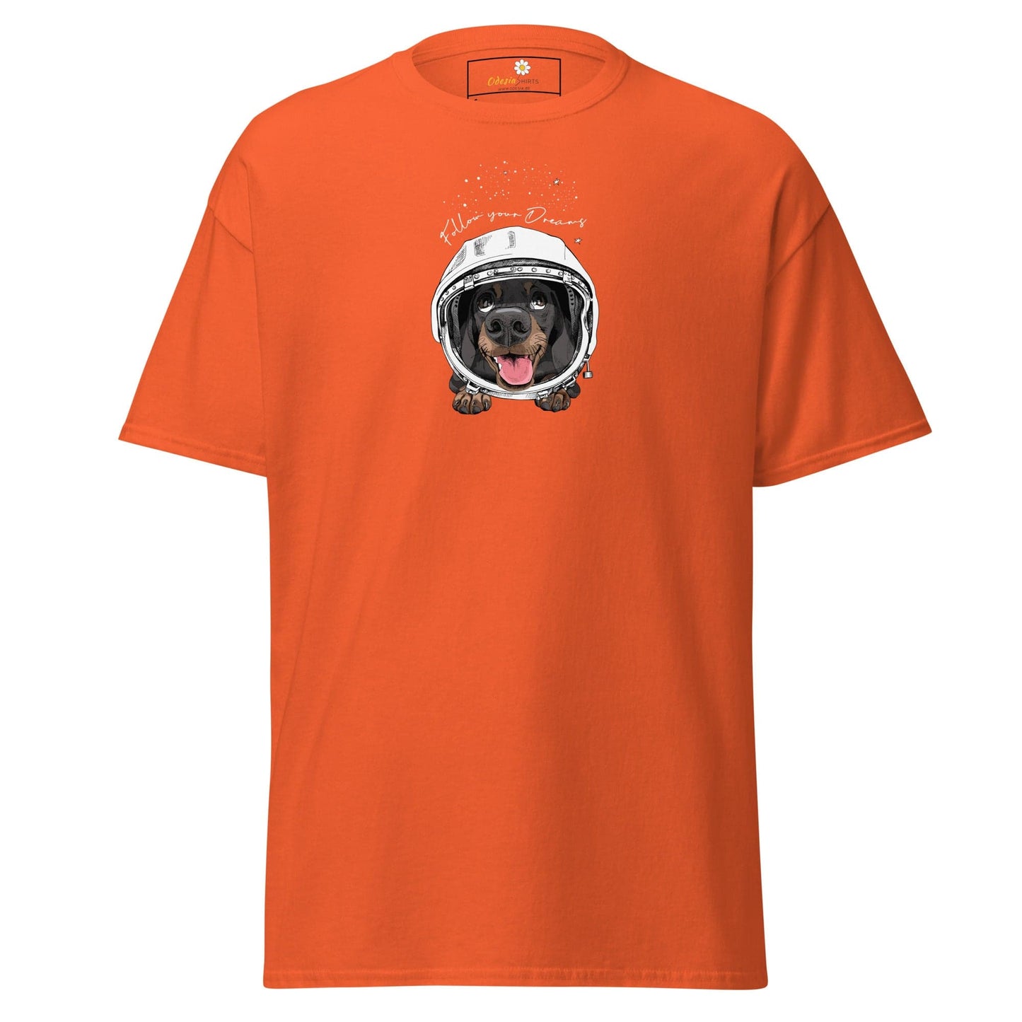 Unisex classic tee - ASTRONAUT ANIMALS DREAMS - REGULAR - Orange / S
