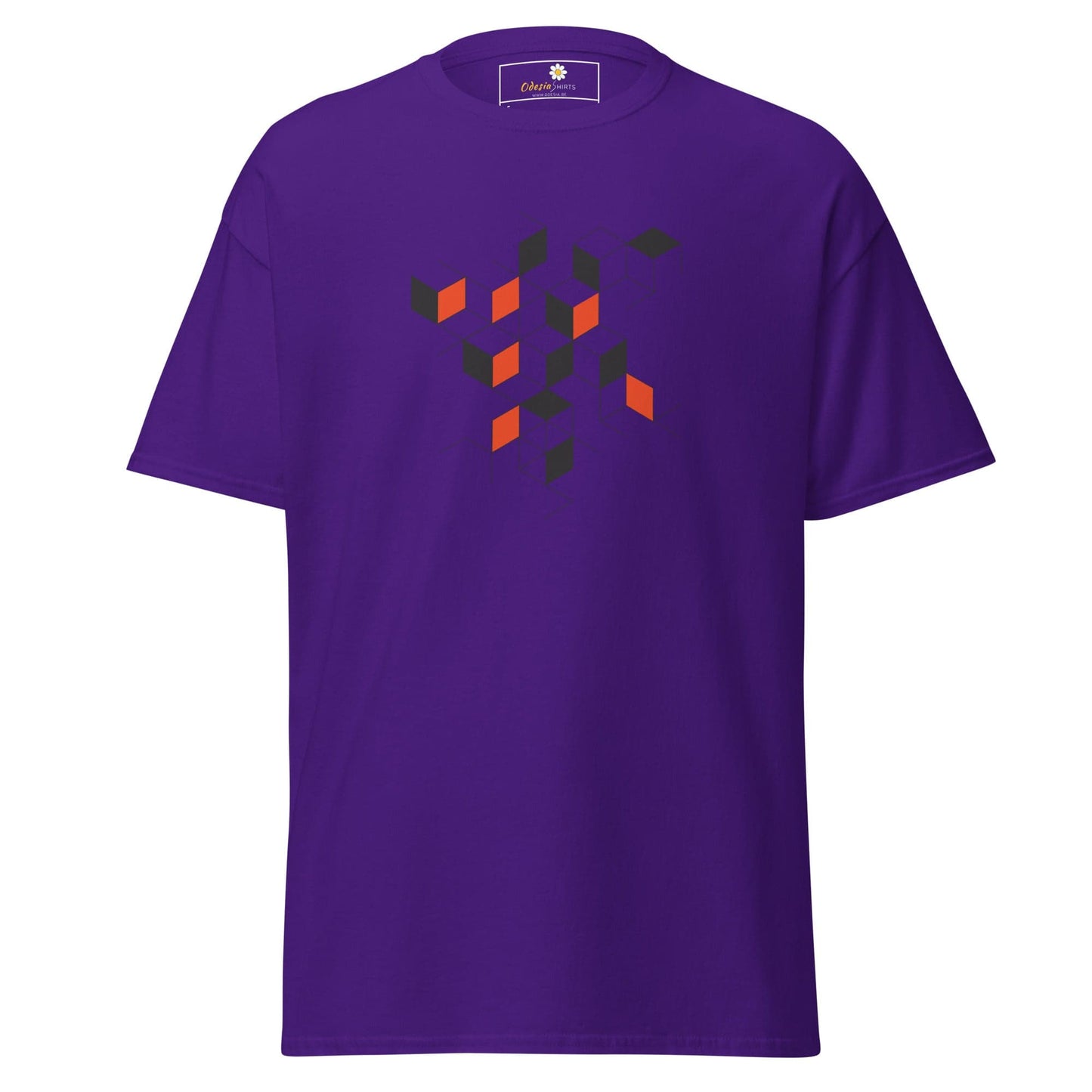 Unisex classic tee - ABSTRACT SQUARES - REGULAR - Purple / S