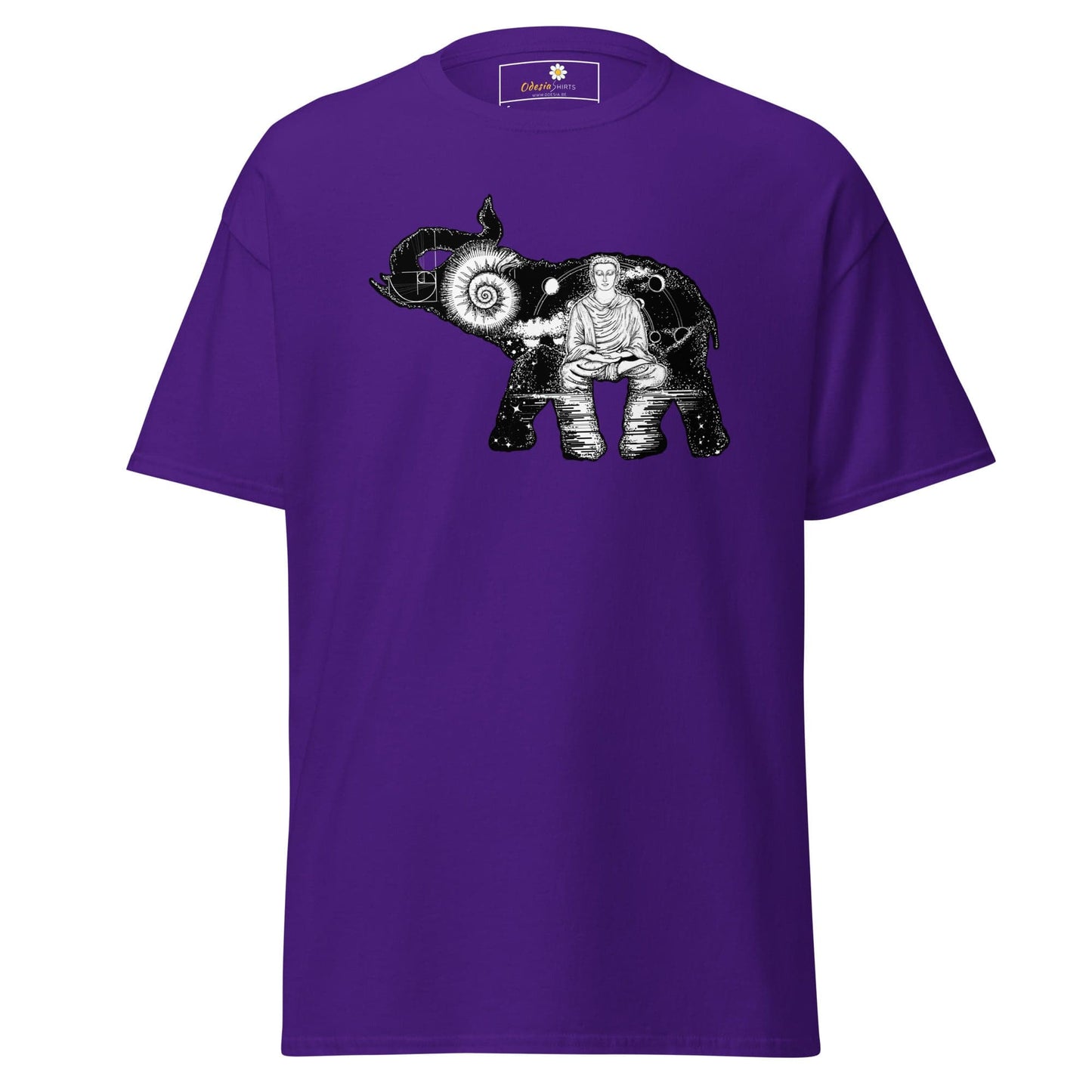 Unisex classic t-shirt - MYSTIC ELEPHANT MEDITATION - REGULAR - Purple / S