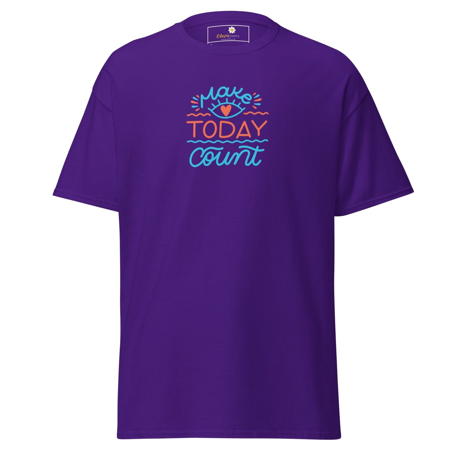 Unisex classic t-shirt - TEXT TODAY COUNT - REGULAR - Purple / S