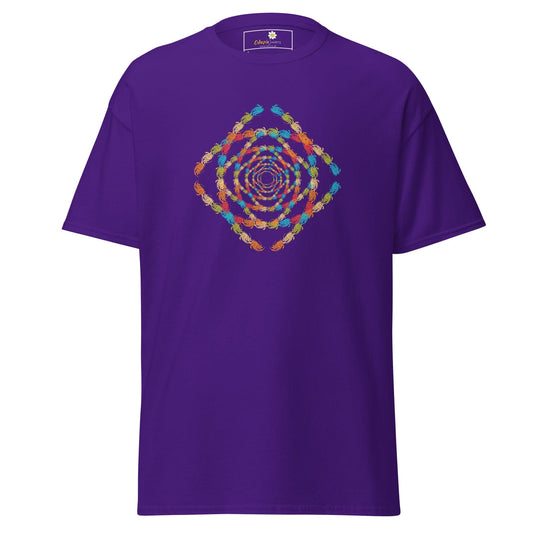 Unisex classic tee - ABSTRACT MISC SQUARE TUNNEL - REGULAR - Purple / S