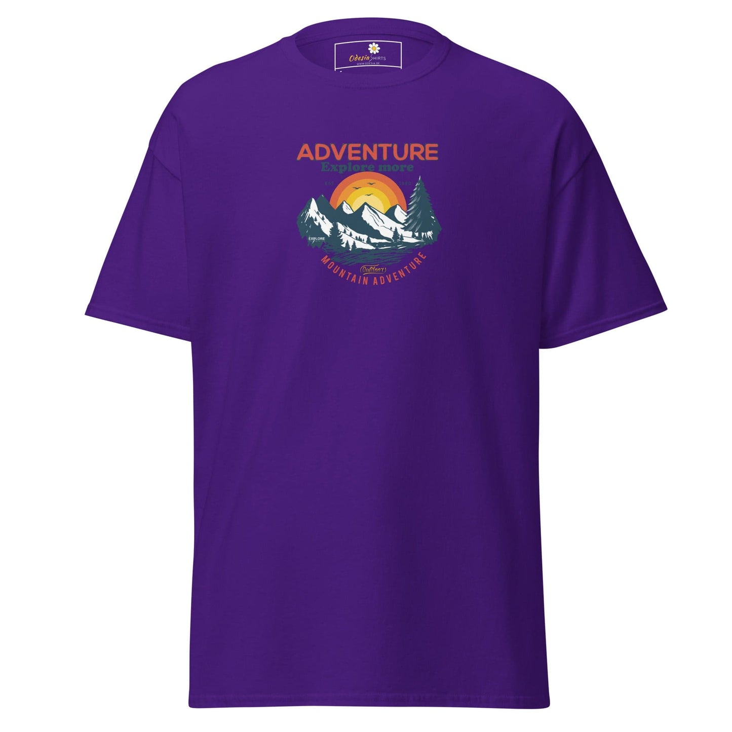 Unisex classic t-shirt - ADVENTURE EXPLORE MORE - REGULAR - Purple / S