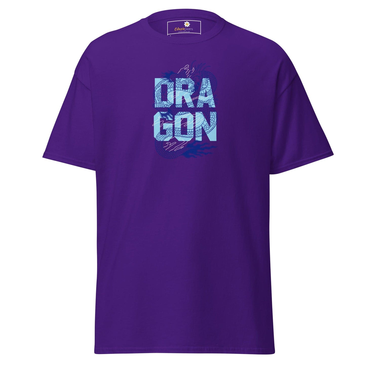 Unisex classic t-shirt - MYSTIC BLUE DRAGON - REGULAR - Purple / S
