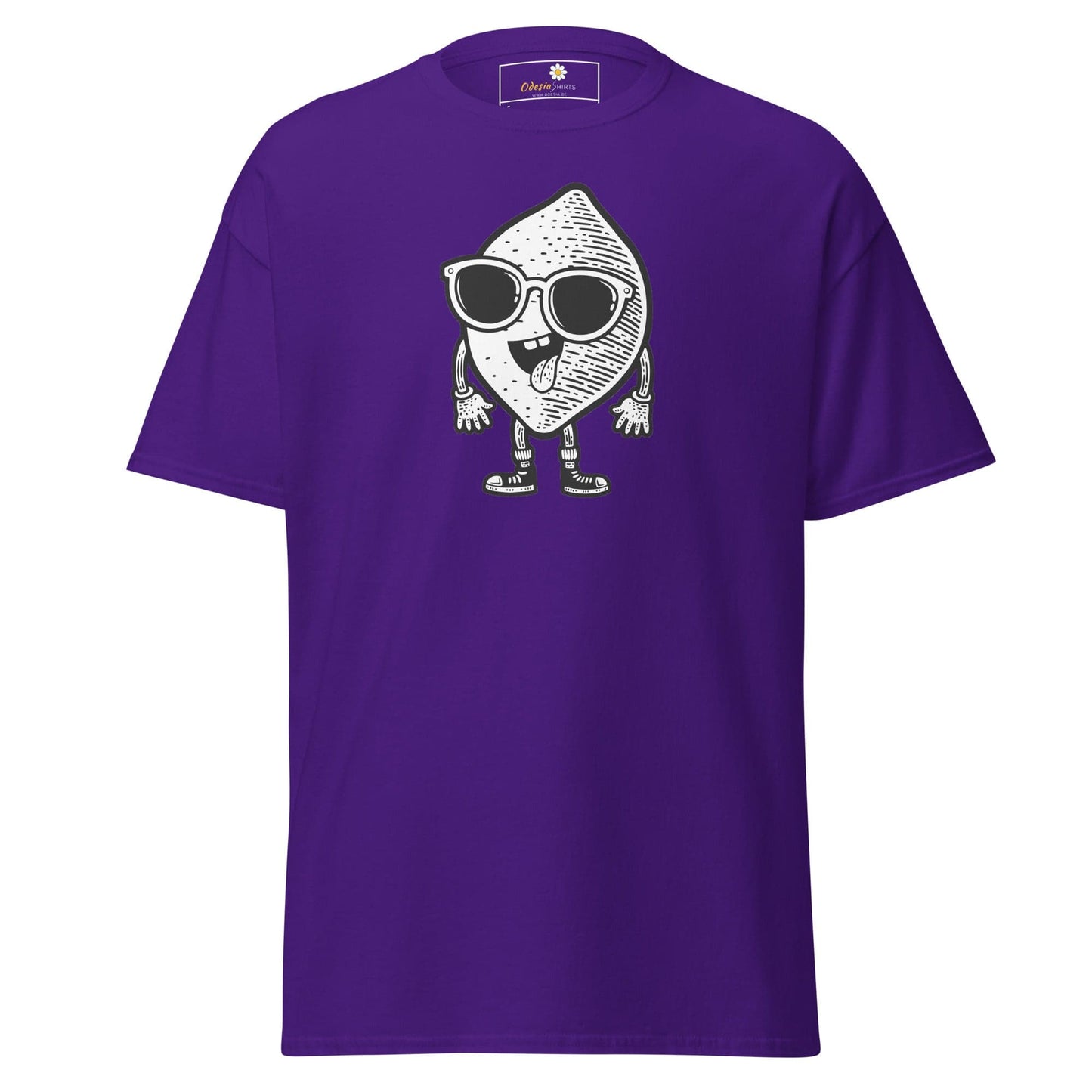 Unisex classic t-shirt - FUN LEMON FACE - REGULAR - Purple / S