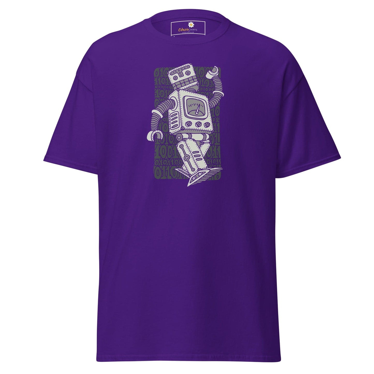 Unisex classic t-shirt - FANTASY ROBOTS NEVER DIE - REGULAR - Purple / S