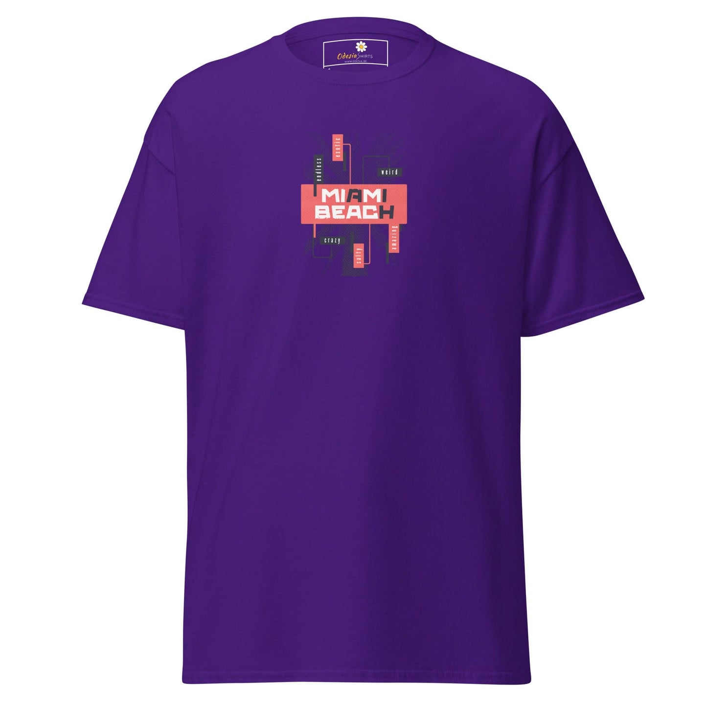 Unisex classic tee - COUNTRY SUMMER MIAMI BEACH - REGULAR - Purple / S