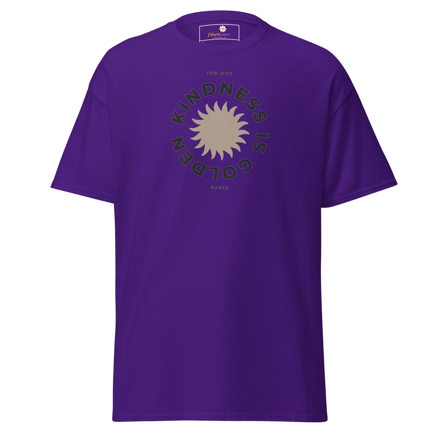 Unisex classic t-shirt - TEXT KINDNESS IS GOLDEN - REGULAR - Purple / S