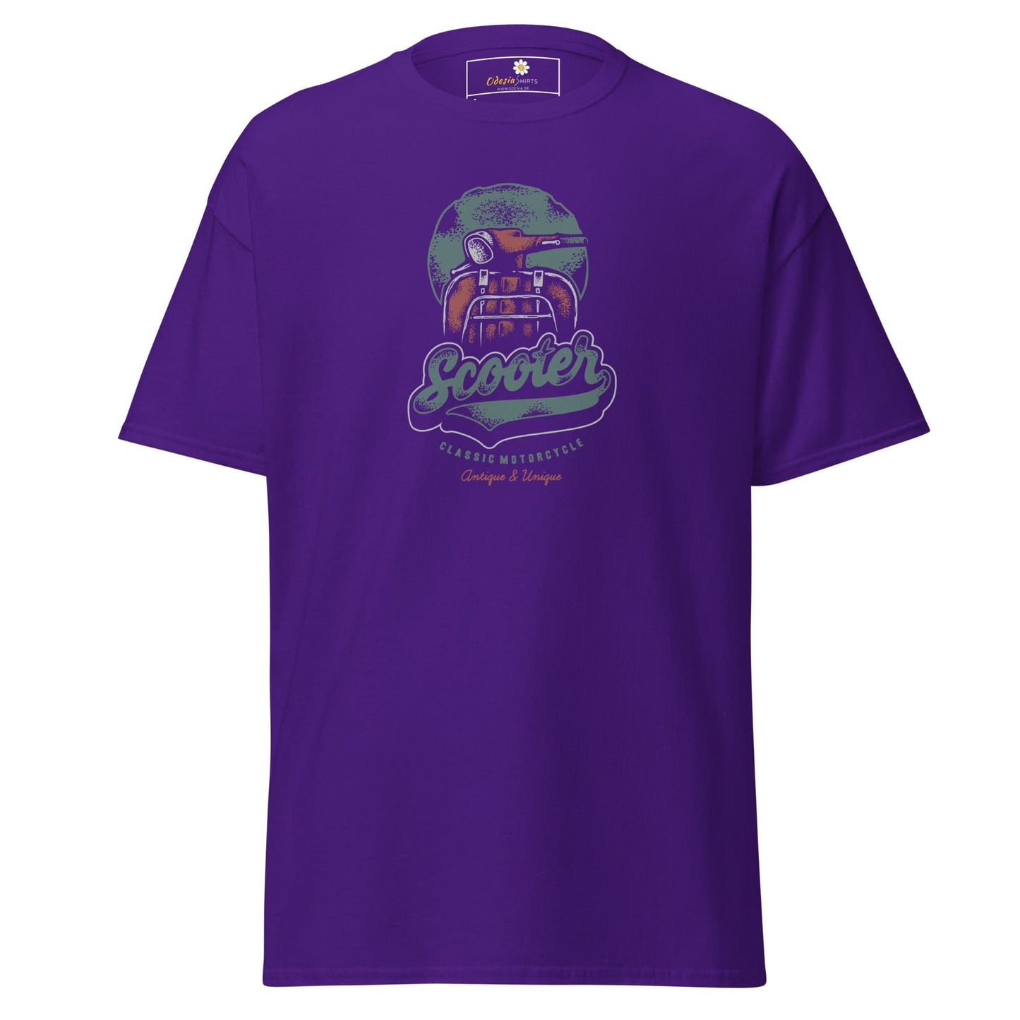 Unisex classic t-shirt - VINTAGE SCOOTER - REGULAR - Purple / S