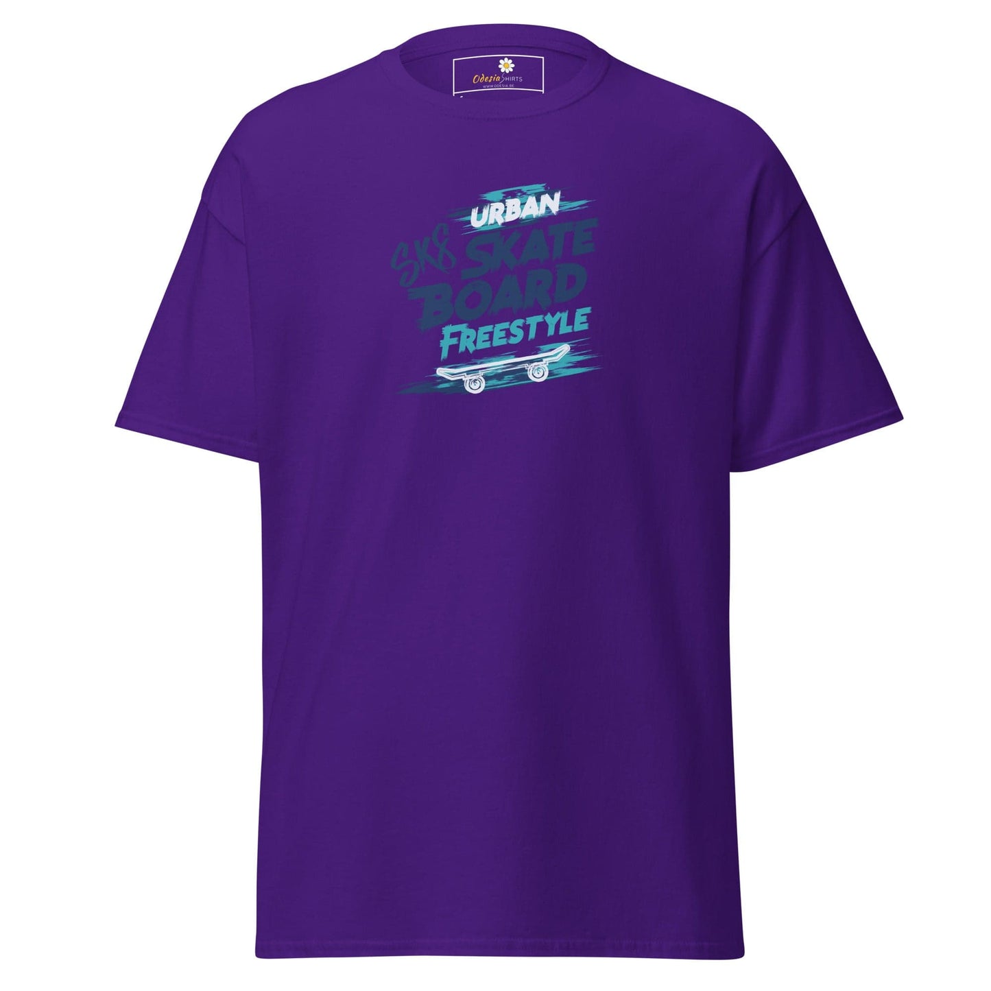 Unisex classic t-shirt - SPORT SKATEBOARD FREESTYLE - REGULAR - Purple / S