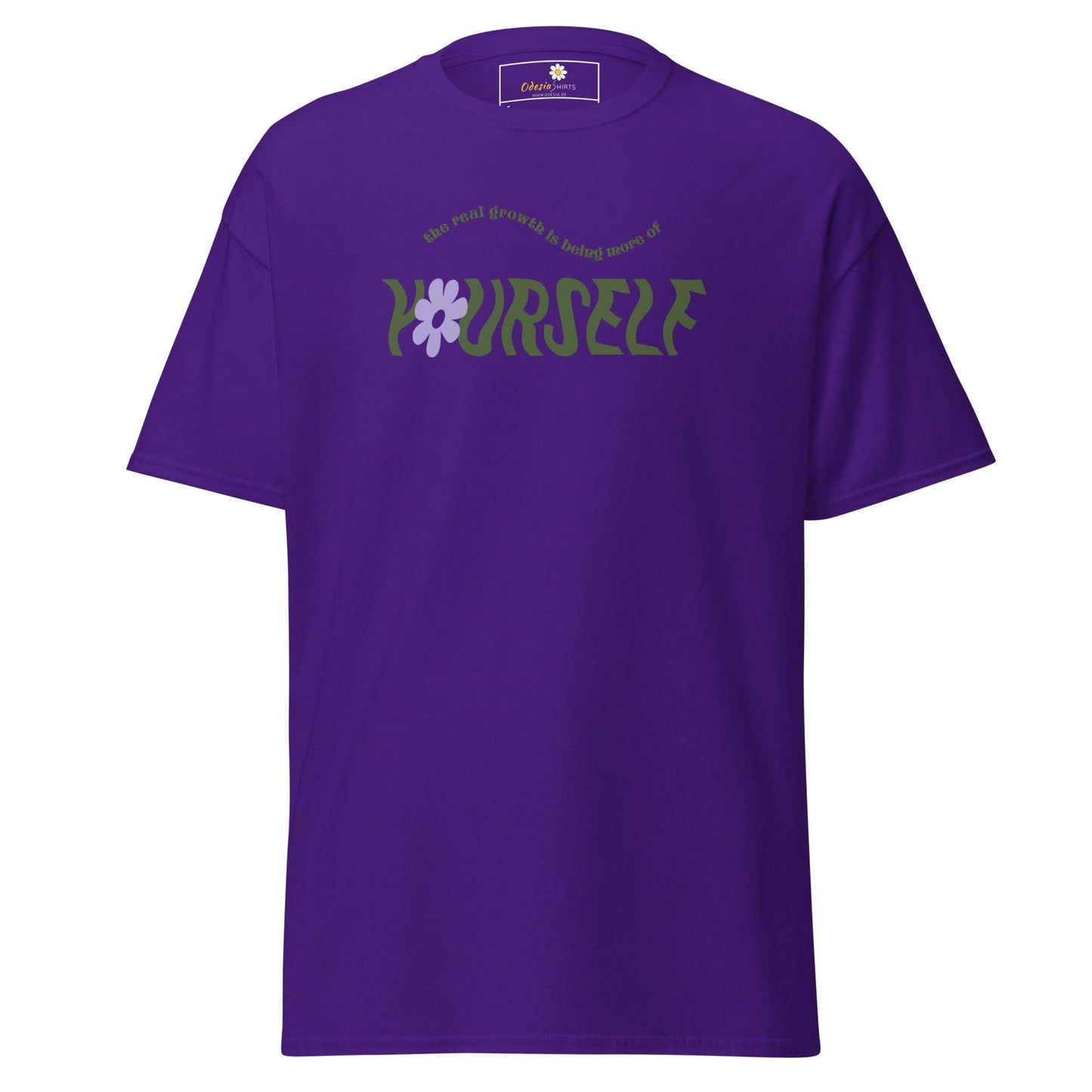 Unisex classic t-shirt - TEXT LOVE YOURSELF - REGULAR - Purple / S