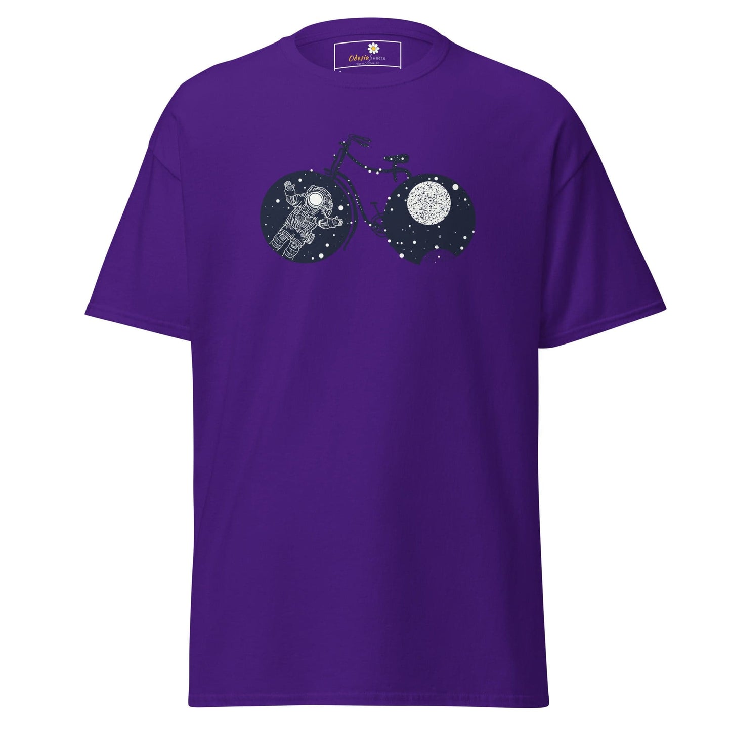 Unisex classic t-shirt - ASTRONAUT BIKE - REGULAR - Purple / S