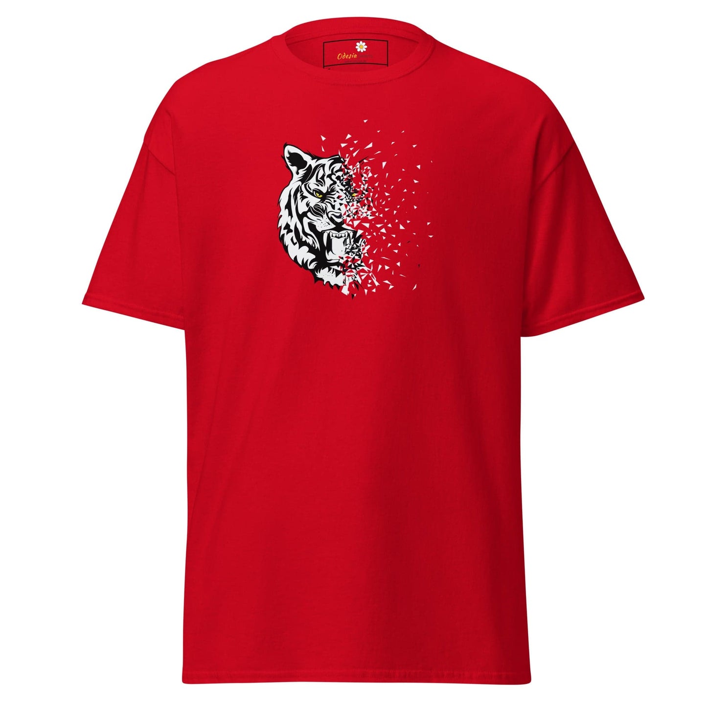 Unisex classic t-shirt - WILD LIFE TIGER DECOMPOS - REGULAR - Red / S
