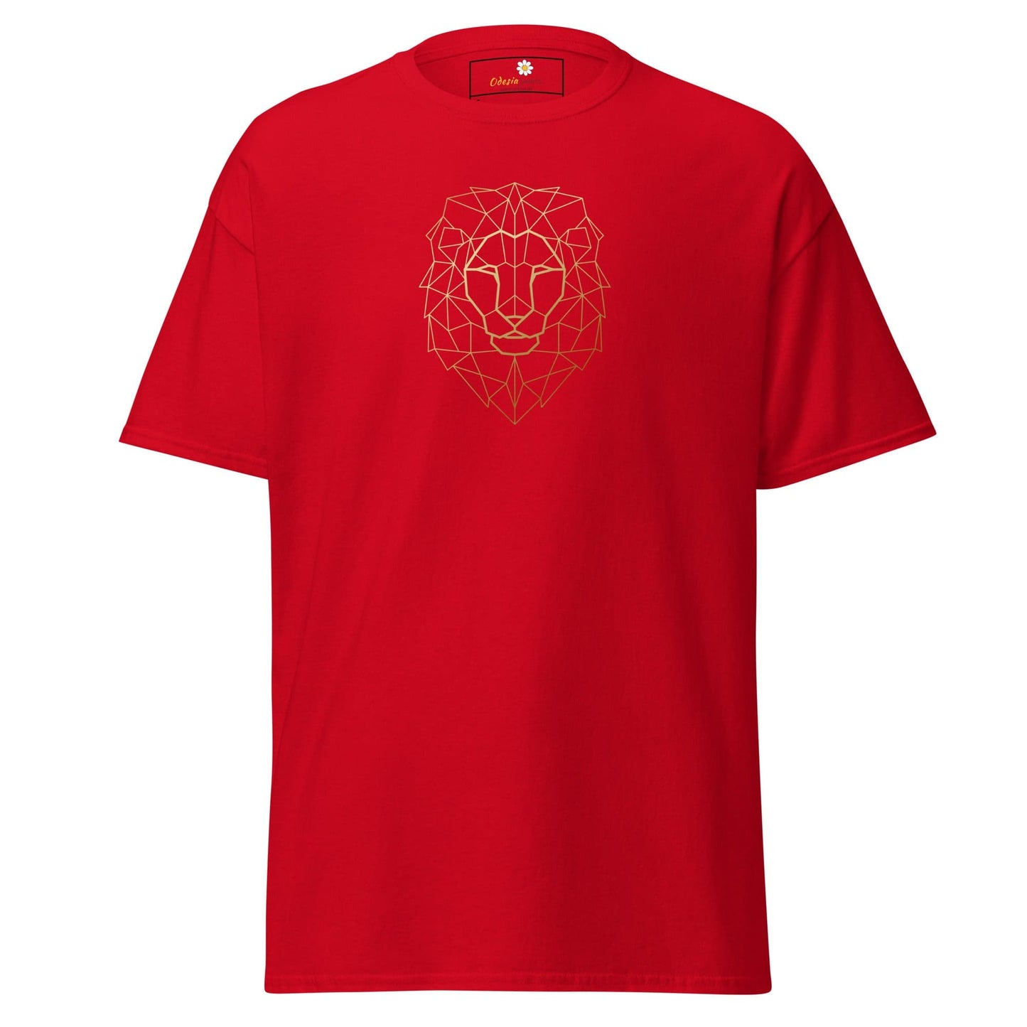 Unisex classic tee - WILD LIFE LION HEAD LINES - REGULAR - Red / S