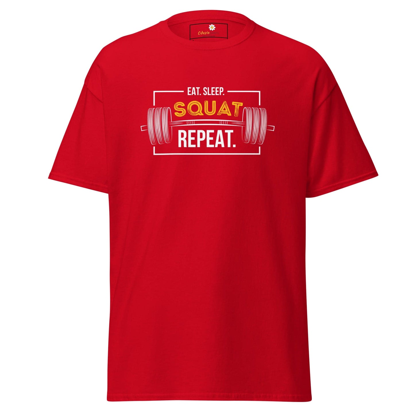 Unisex classic t-shirt - SPORT SQUAT REPEAT - REGULAR - Red / S