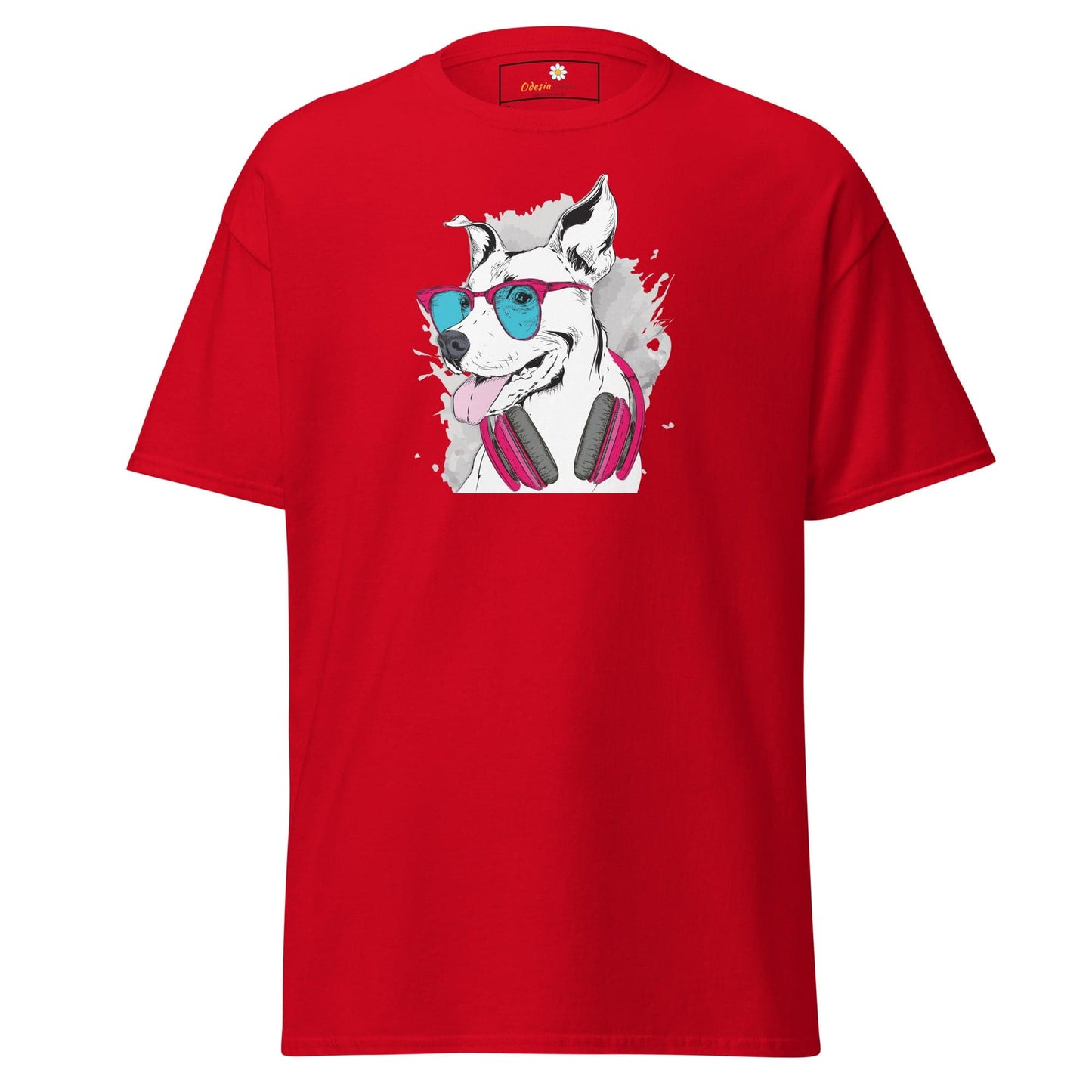 Unisex classic t-shirt - ANIMALS MUSIC DOG - REGULAR - Red / S