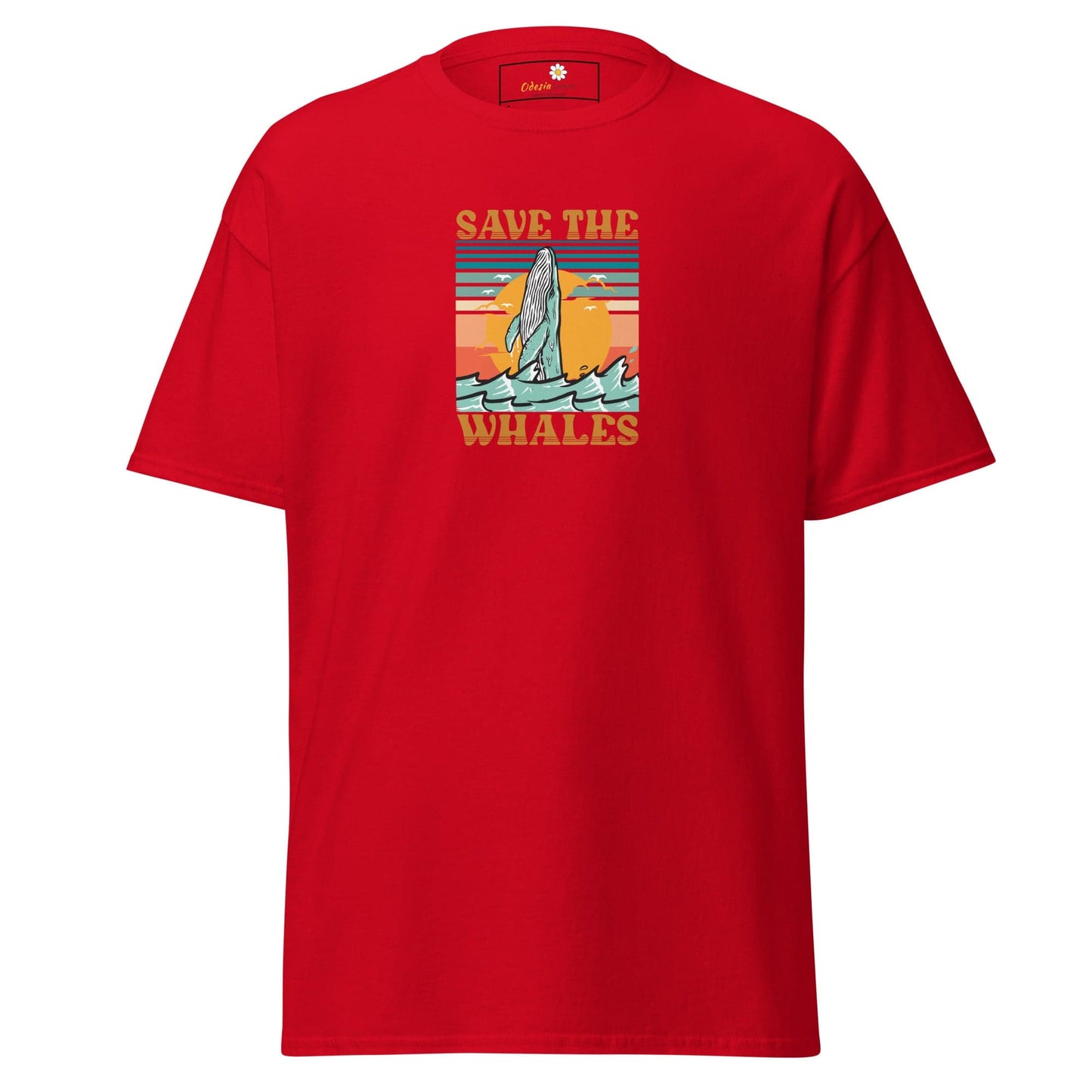 Unisex classic tee - WILD LIFE SAVE THE WHALES - REGULAR - Red / S