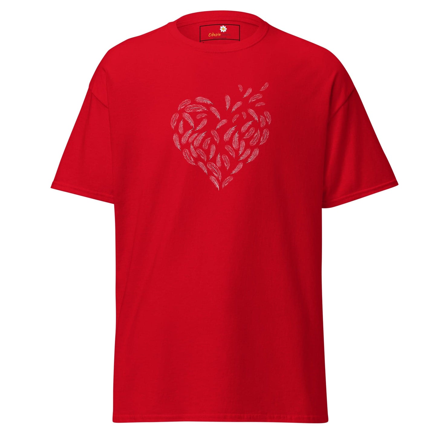Unisex classic tee - POSITIVE FEATHER HEART - REGULAR - Red / S