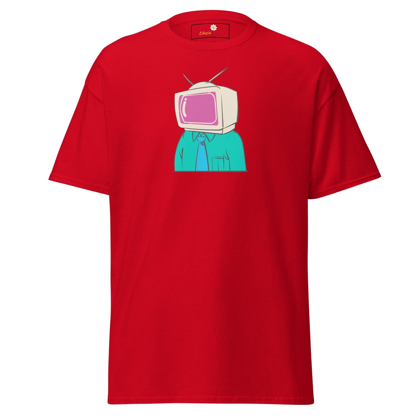 Unisex classic t-shirt - FANTASY TELEVISION HEAD - REGULAR - Red / S