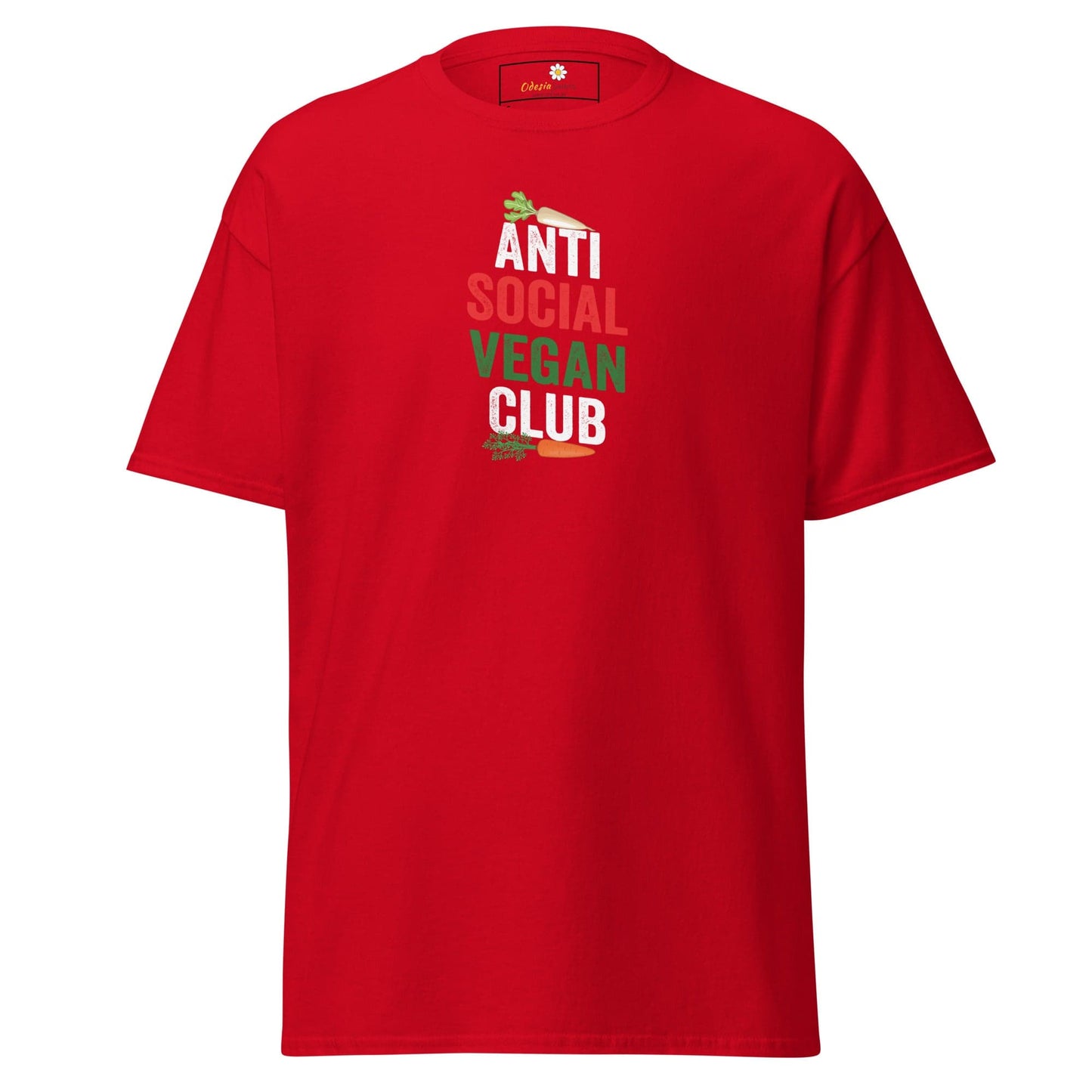 Unisex classic tee - GREEN VEGAN CLUB - REGULAR - Red / S