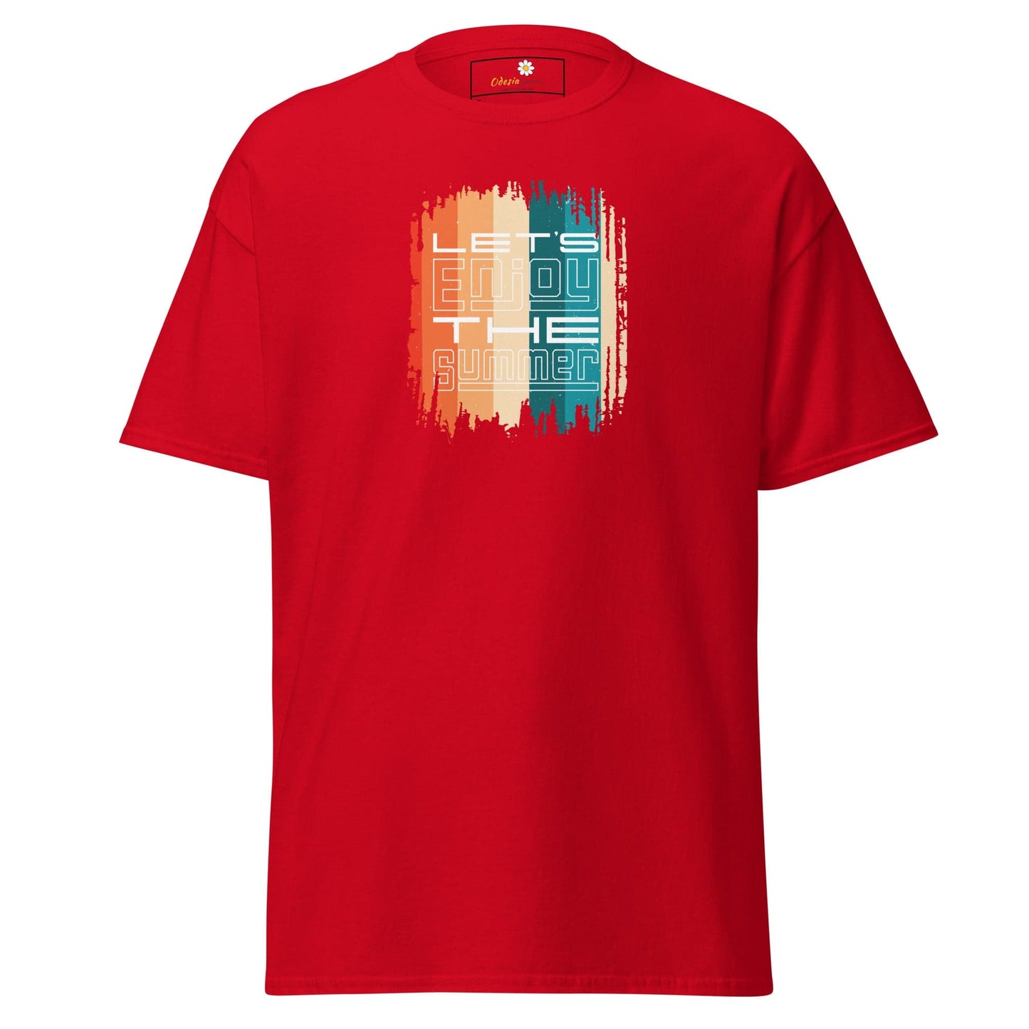Unisex classic t-shirt - SUMMER LETS ENJOY - REGULAR - Red / S