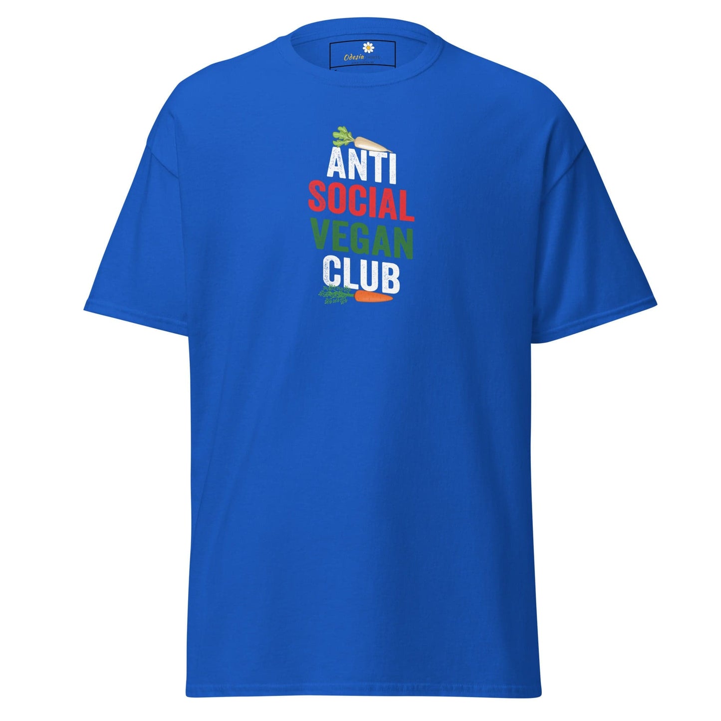 Unisex classic tee - GREEN VEGAN CLUB - REGULAR - Royal / S