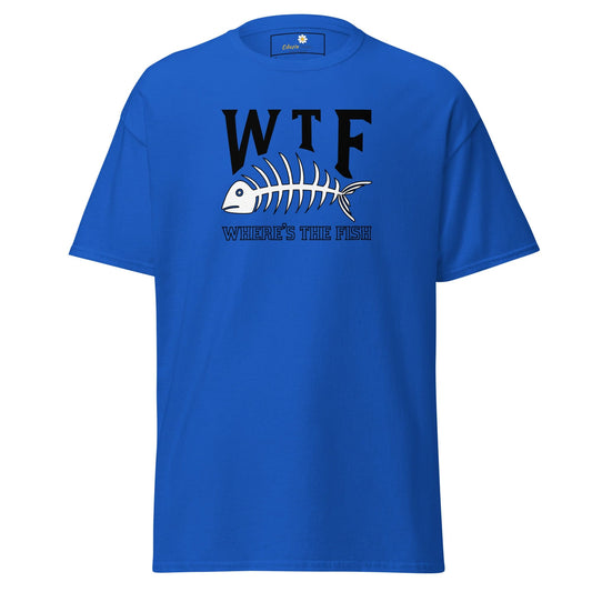 Unisex classic t-shirt - FUN WHERES THE FISH - REGULAR - Royal / S