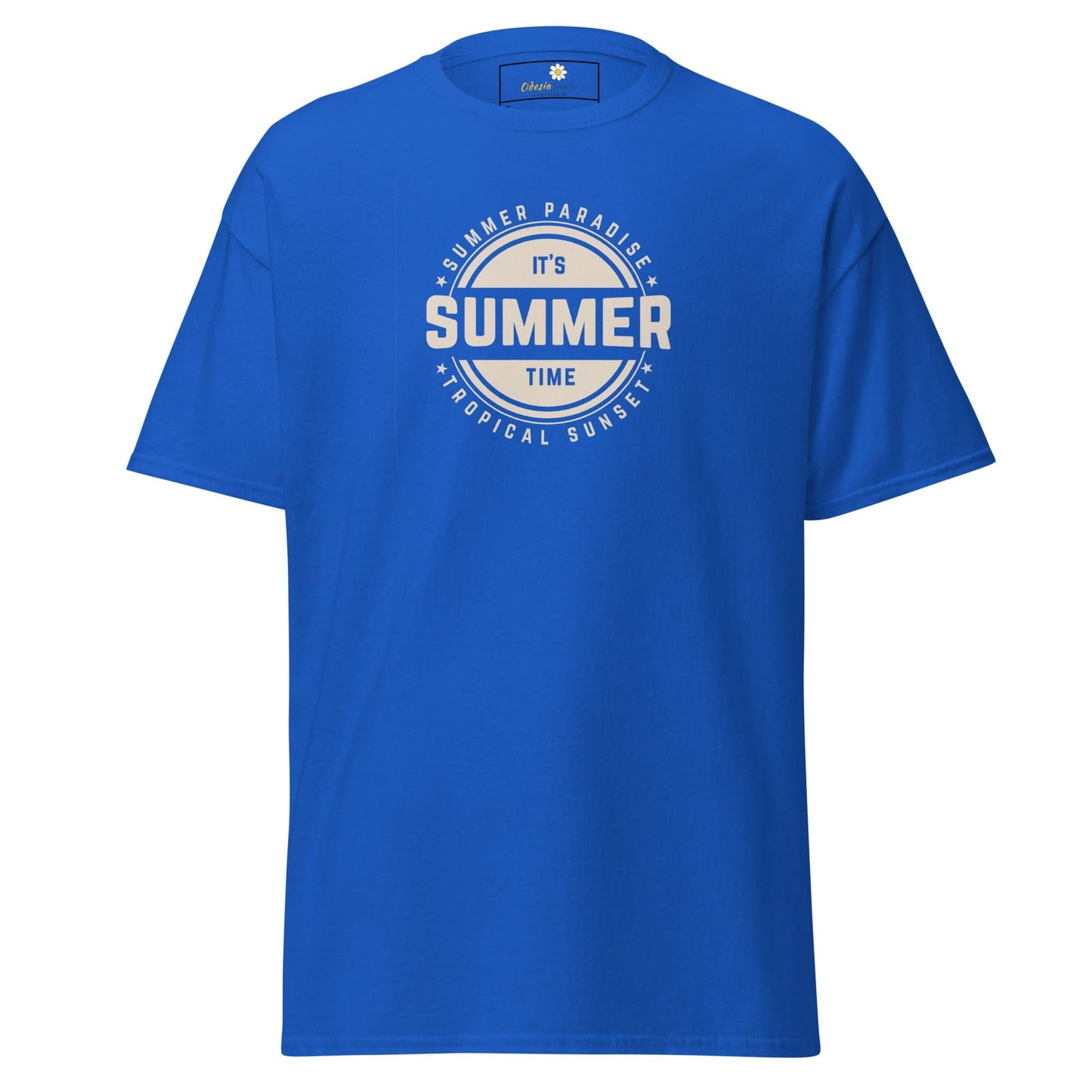 Unisex classic t-shirt - SUMMER TROPICAL - REGULAR - Royal / S
