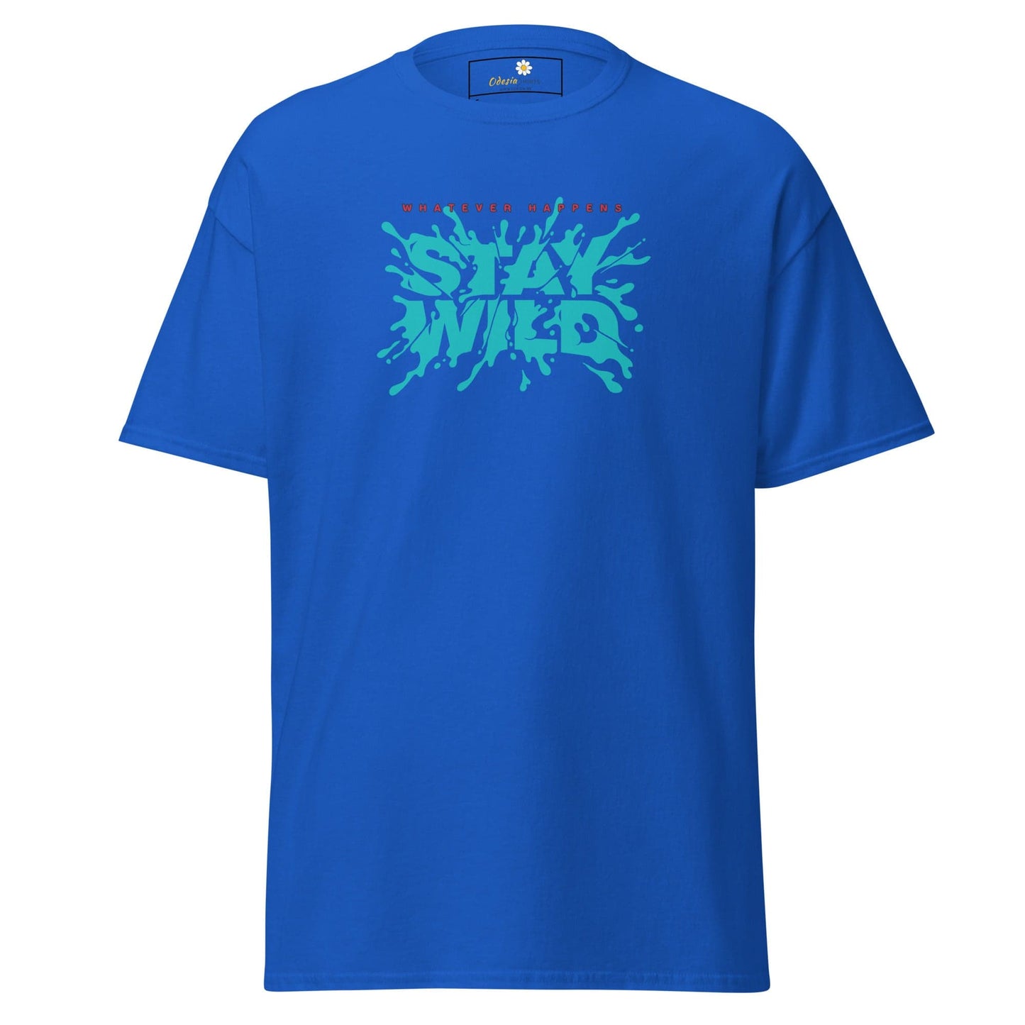 Unisex classic t-shirt - TEXT STAY WILD - REGULAR - Royal / S