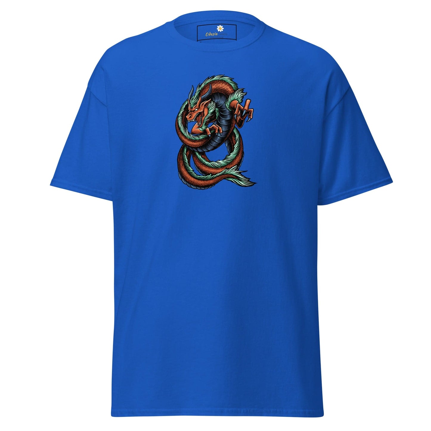 Unisex classic tee - MYSTIC RED GREEN DRAGON - REGULAR - Royal / S