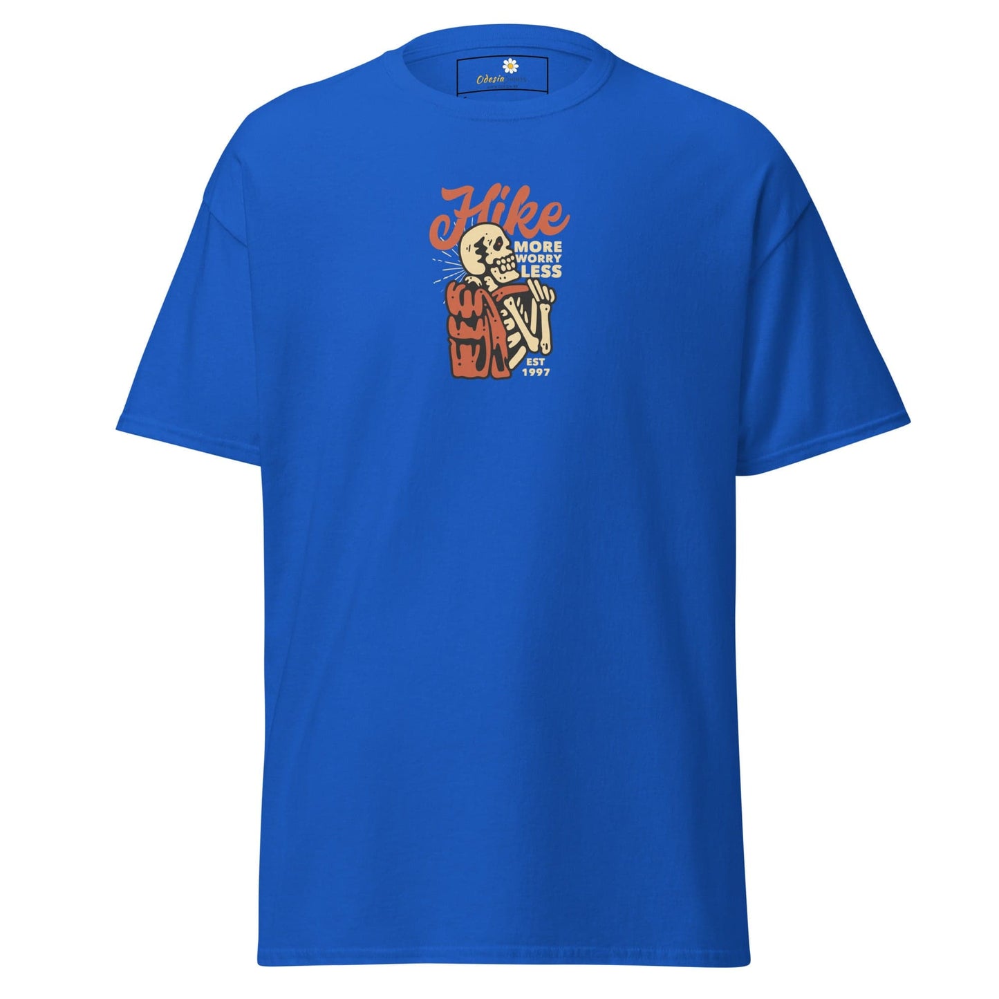 Unisex classic tee - SKULL SPORT HIKE MORE - REGULAR - Royal / S