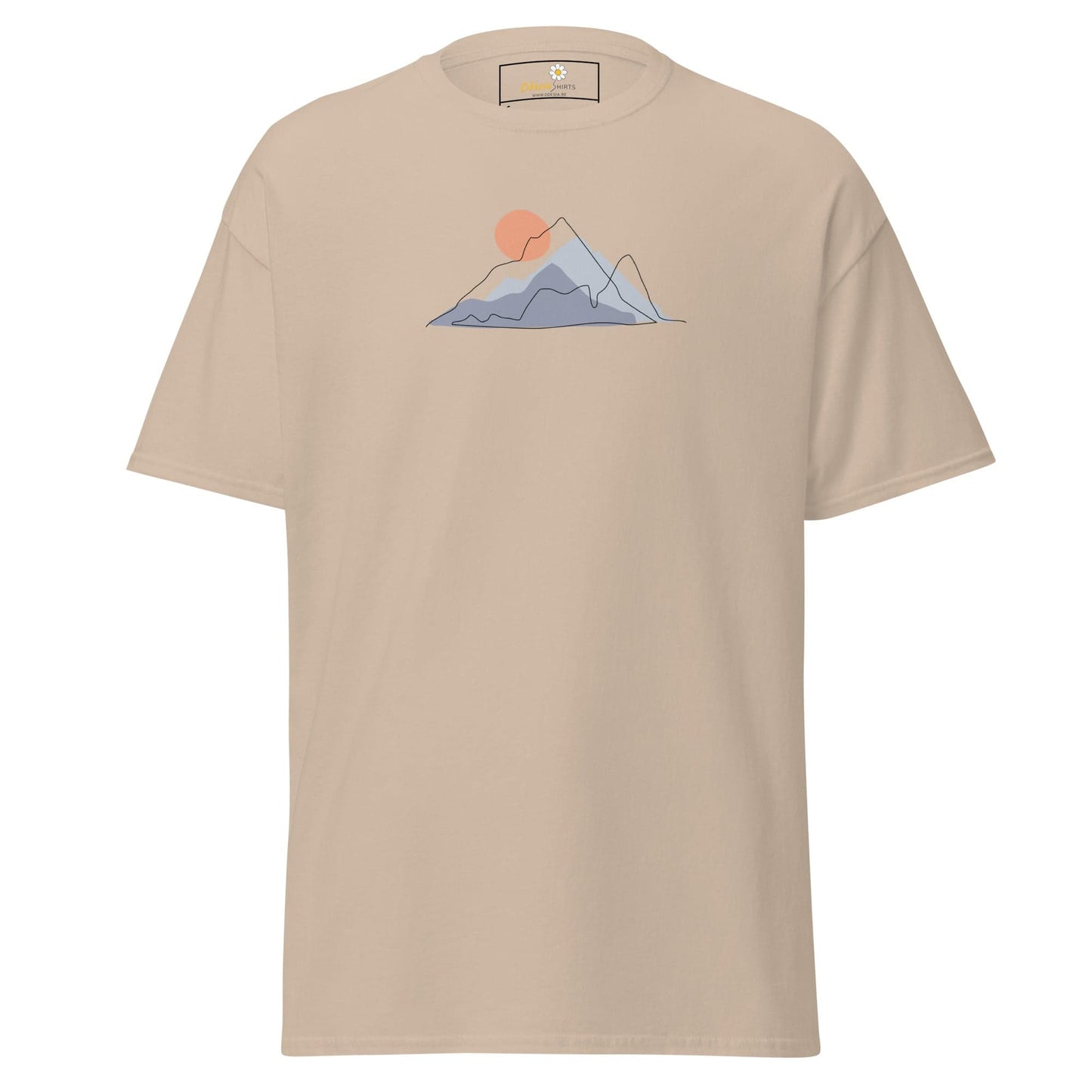 Unisex classic tee - NATURE MOUNTAIN SUN - REGULAR - Sand / S