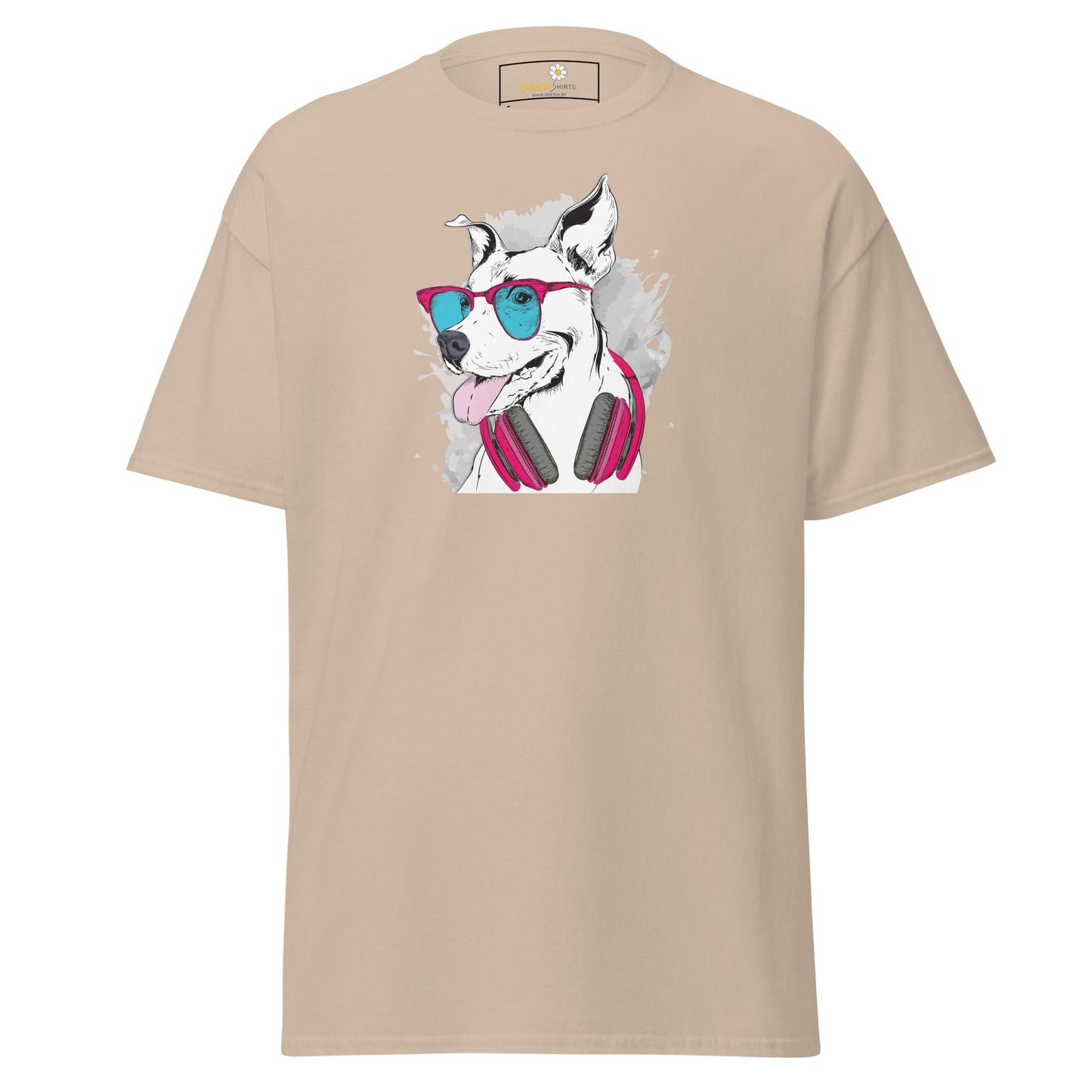 Unisex classic t-shirt - ANIMALS MUSIC DOG - REGULAR - Sand / S