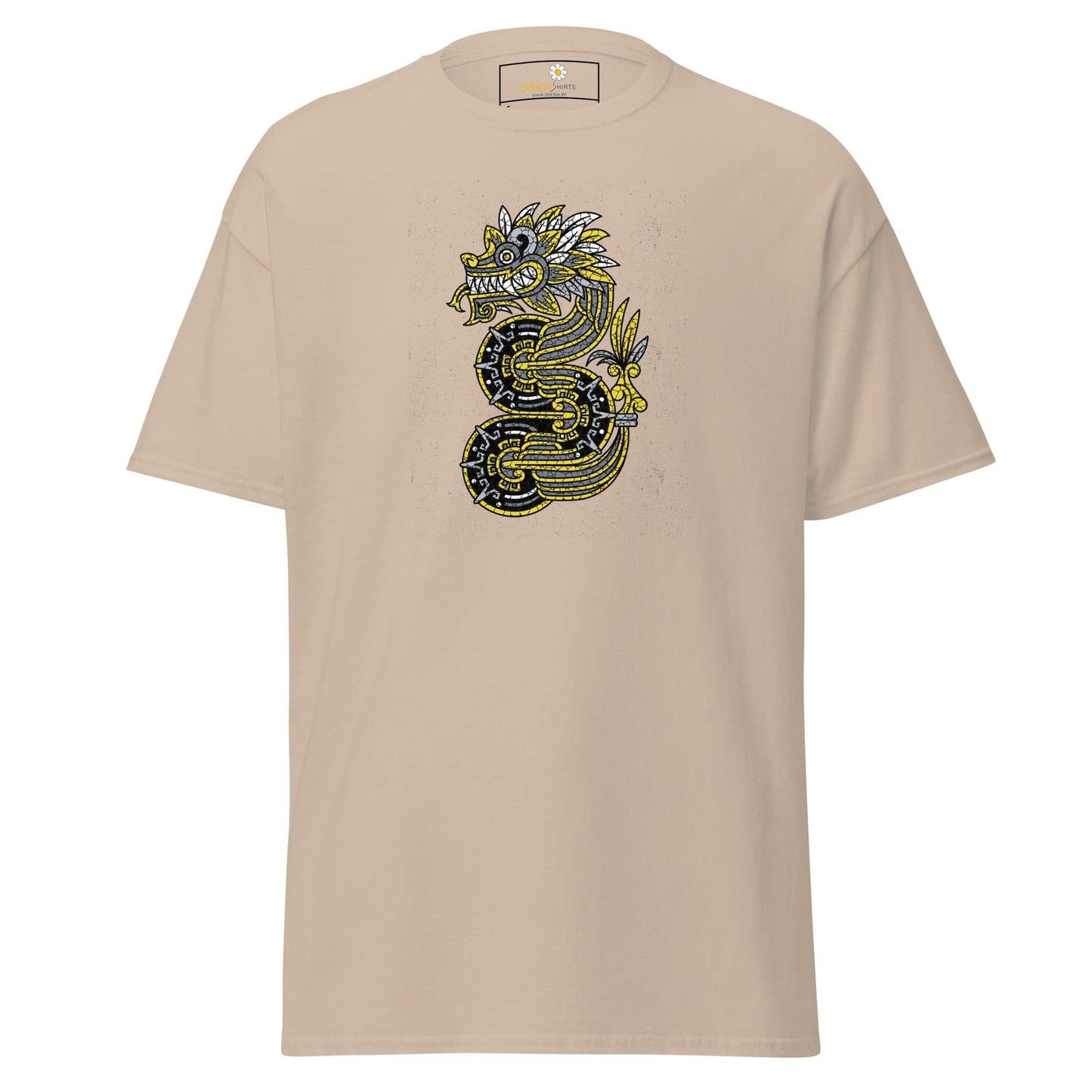 Unisex classic t-shirt - MYSTIC YELLOW GREY DRAGON - REGULAR - Sand / S