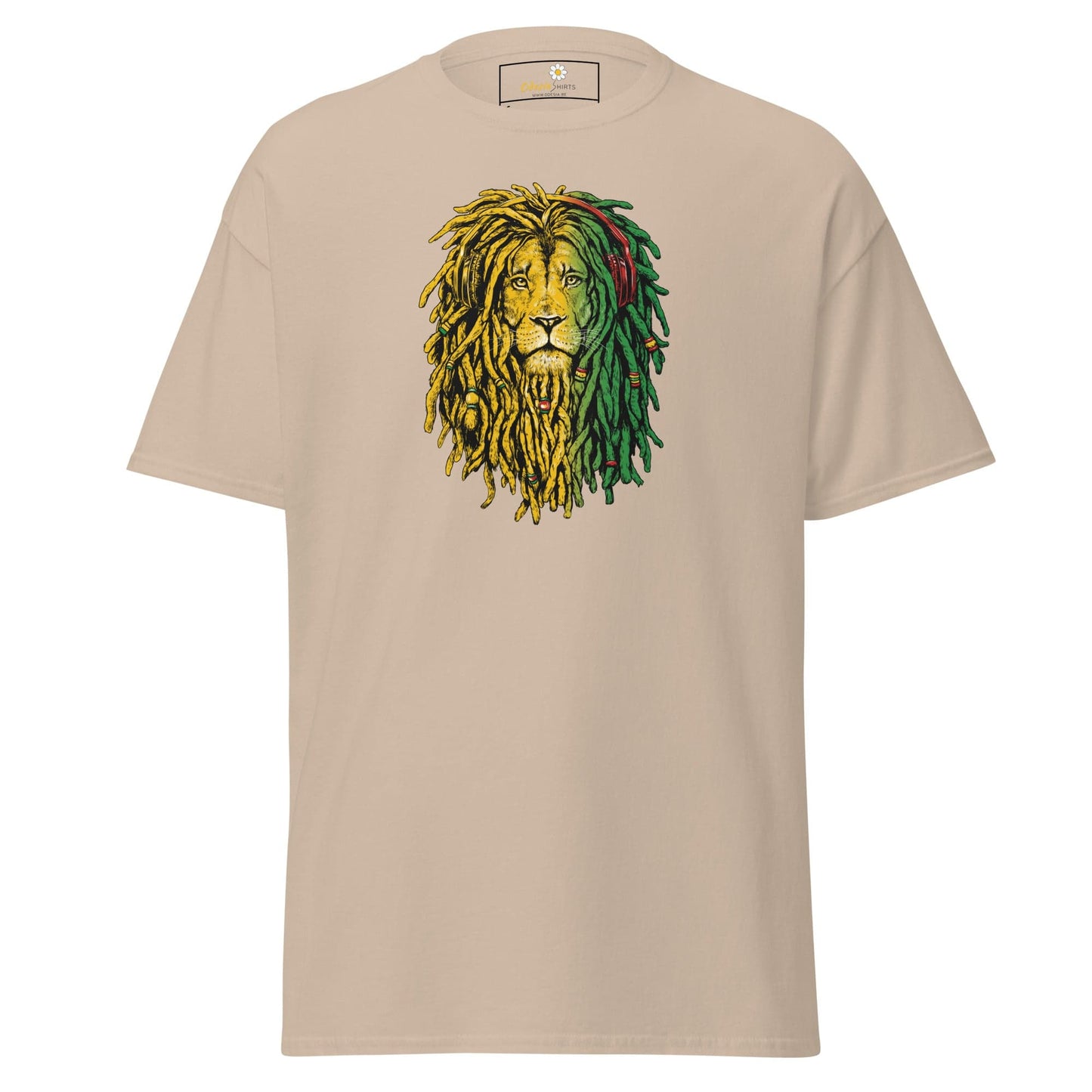 Unisex classic t-shirt - WILD LIFE REGGAE LION - REGULAR - Sand / S