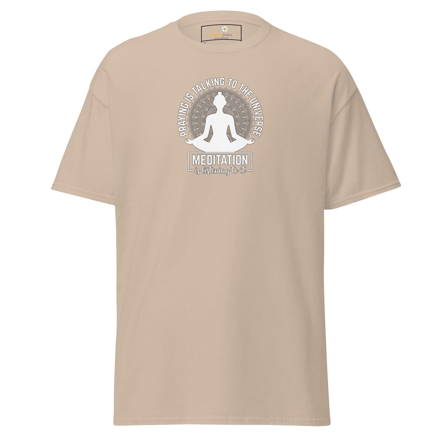 Unisex classic tee - SPIRITUAL MEDITATION IS LISTENING - REGULAR - Sand / S