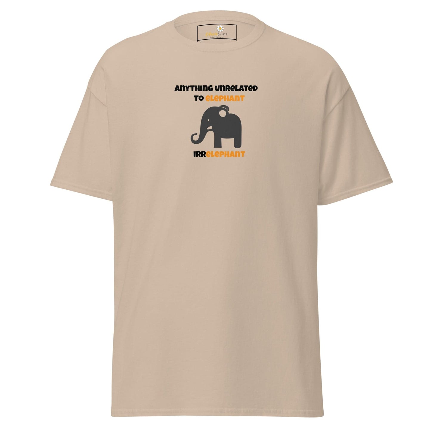 Unisex classic t-shirt - FUN ELEPHANT IRRELEPHANT - REGULAR - Sand / S