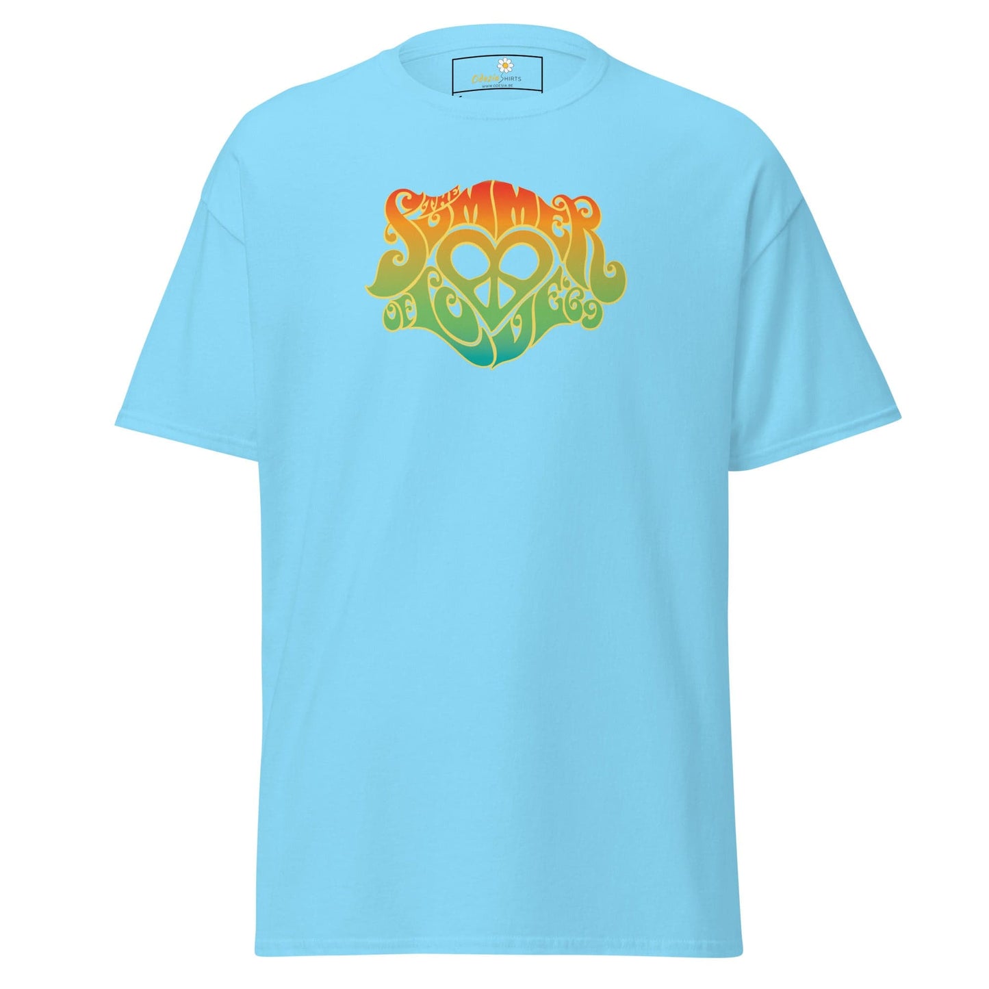 Unisex classic tee - POSITIVE SUMMER LOVE - REGULAR - Sky / S