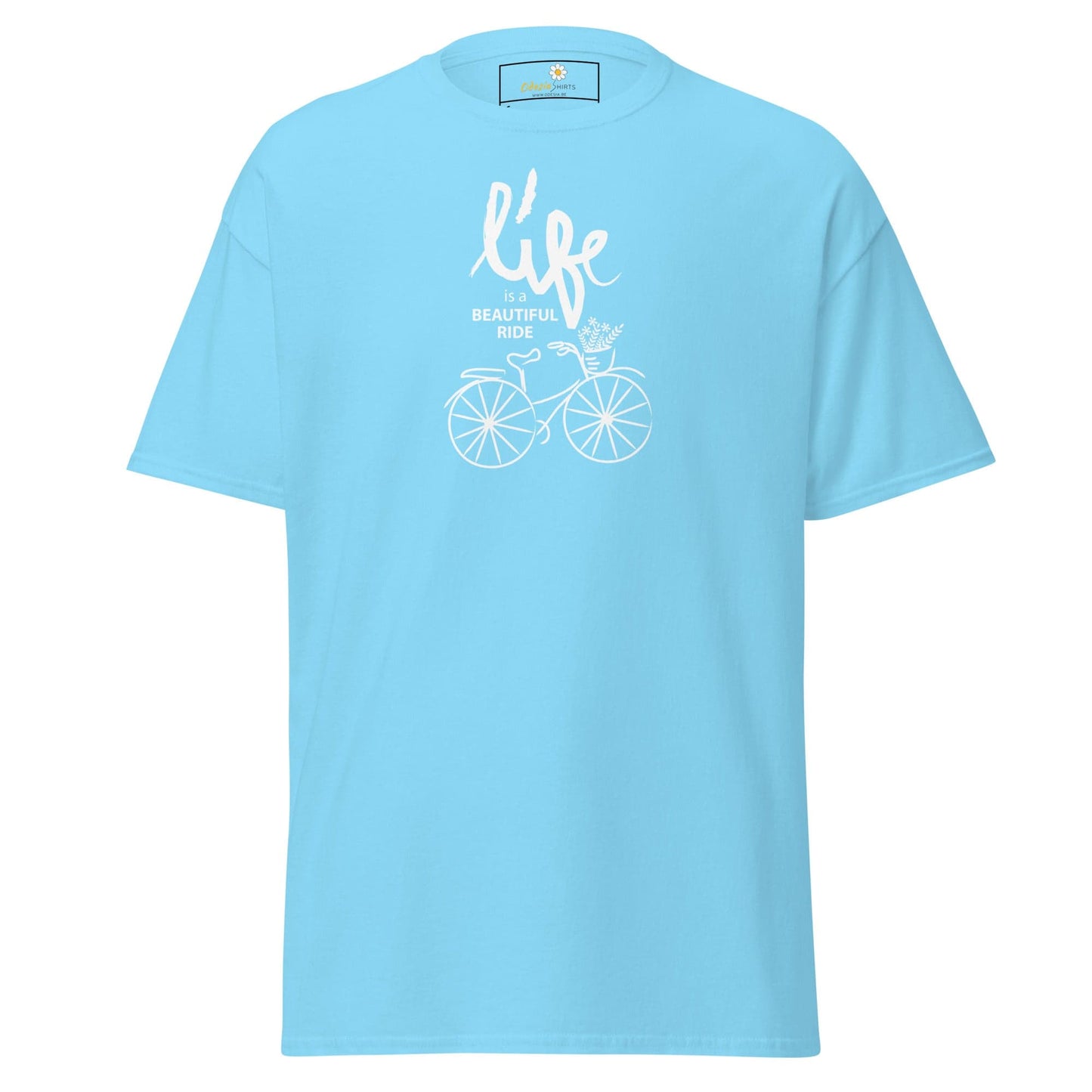 Unisex classic tee - SPORT POSITIVE LIFE BEAUTIFUL - REGULAR - Sky / S