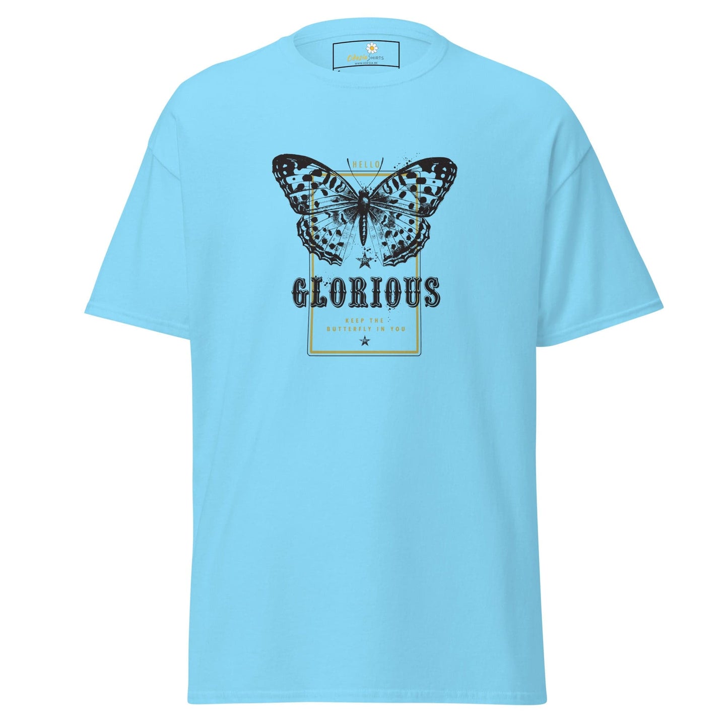 Unisex classic tee - ANIMALS GLORIOUS BUTTERFLY - REGULAR - Sky / S