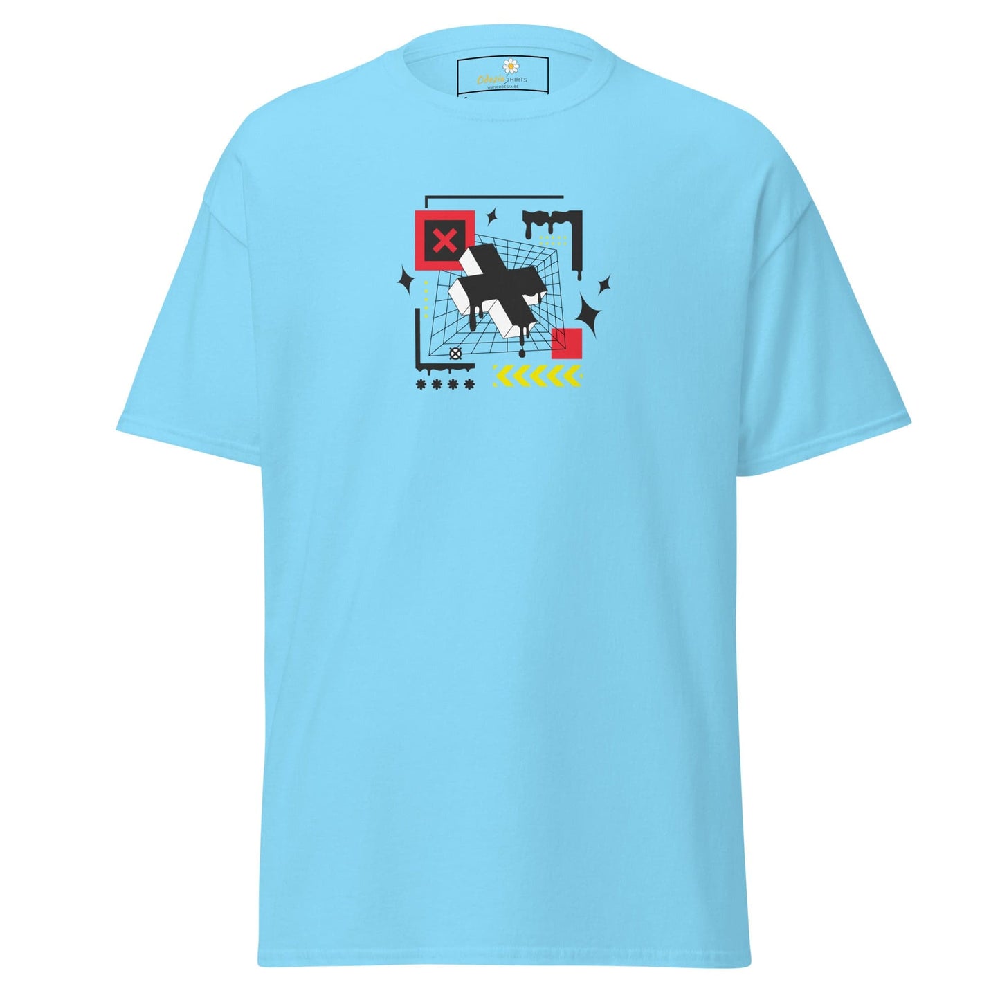 Unisex classic t-shirt - ABSTRACT FIGURES - REGULAR - Sky / S